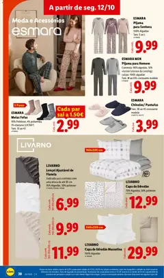 Pré-visualização Lidl folheto válido de 12/10/2026 | Página: 38 | Produtos: Calças, Lençol, Meias, Lençol ajustável