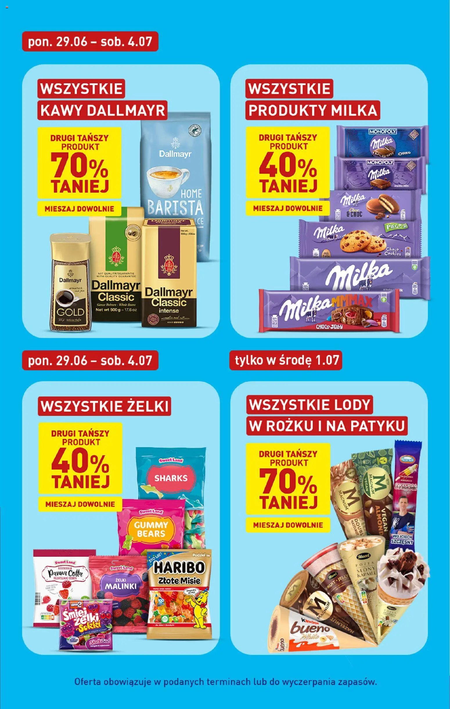 Aldi gazetka od 29.06.2026 | Strona: 17 | Produkty: Milka, Żelki, Lody