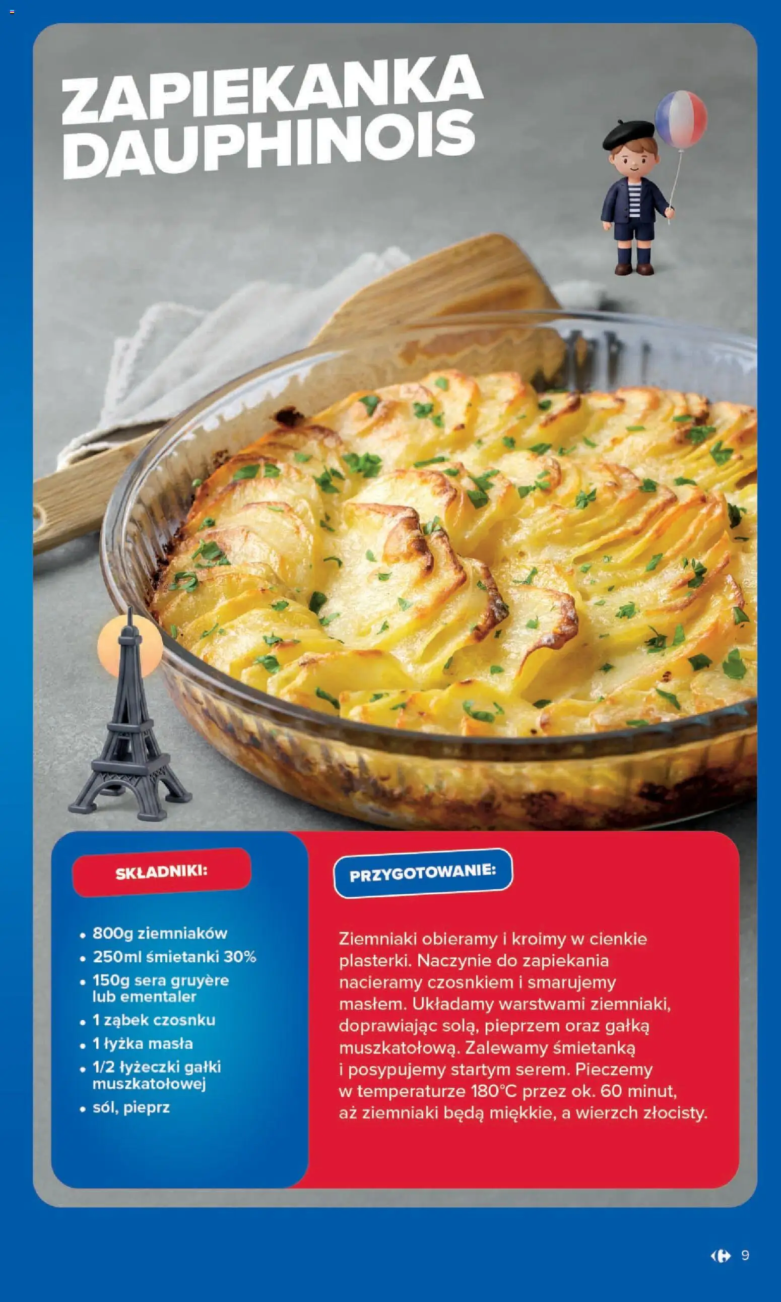 Carrefour gazetka - Kuchnia Francuska od 13.07.2026 | Strona: 9 | Produkty: Zapiekanka, Ziemniaki, Pieprz