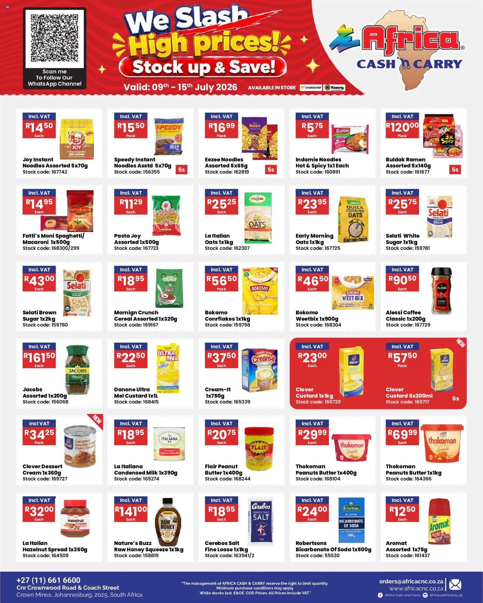 New Africa Cash & Carry catalogue – valid from 09/07/2026 | Page: 24 | Products: Condensed milk, Beef, Peanuts, Stock