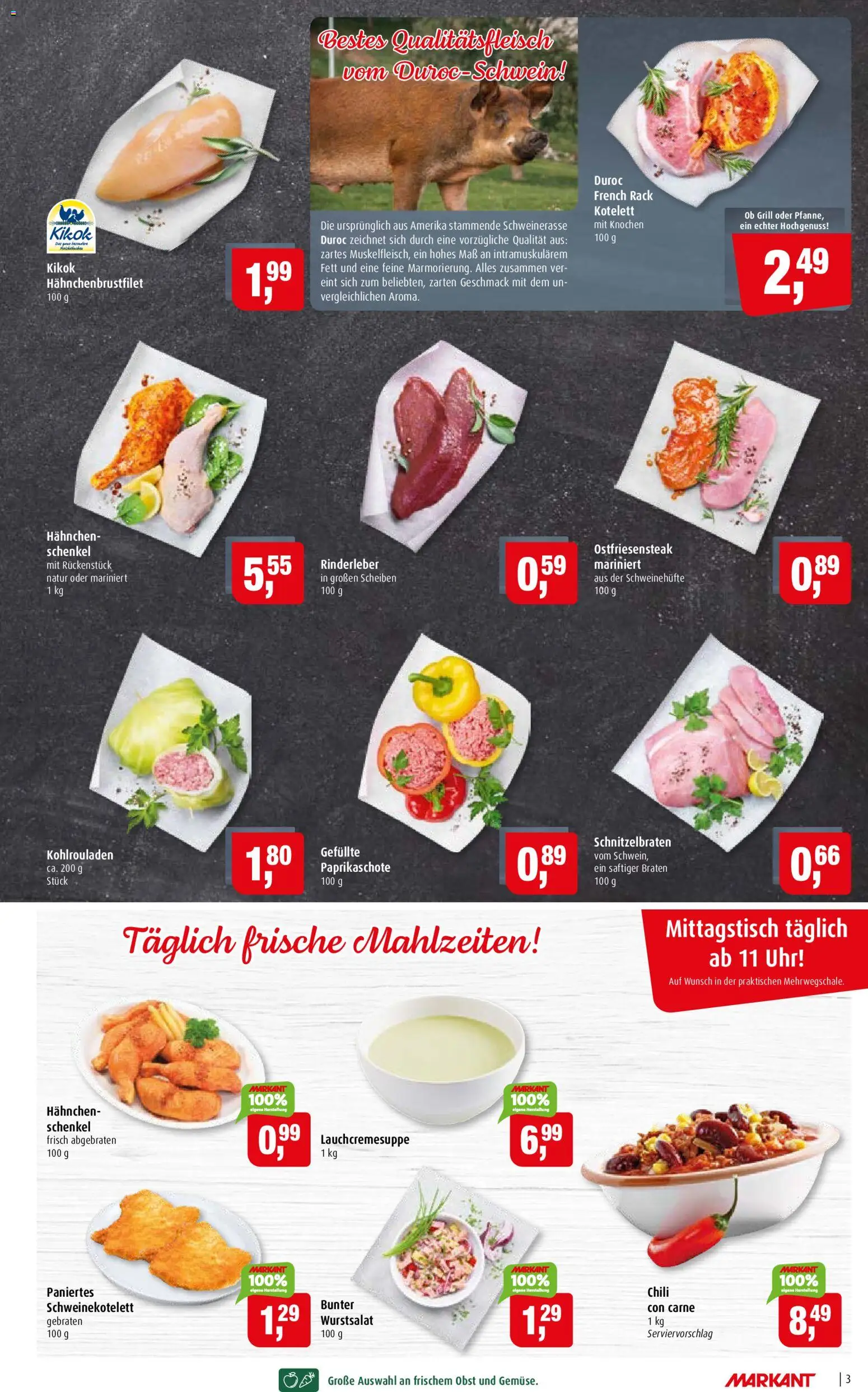 Markant Prospekt – gültig ab 26.10.2026 | Seite: 3 | Produkte: Grill, Hahnchen, Obst, Uhr