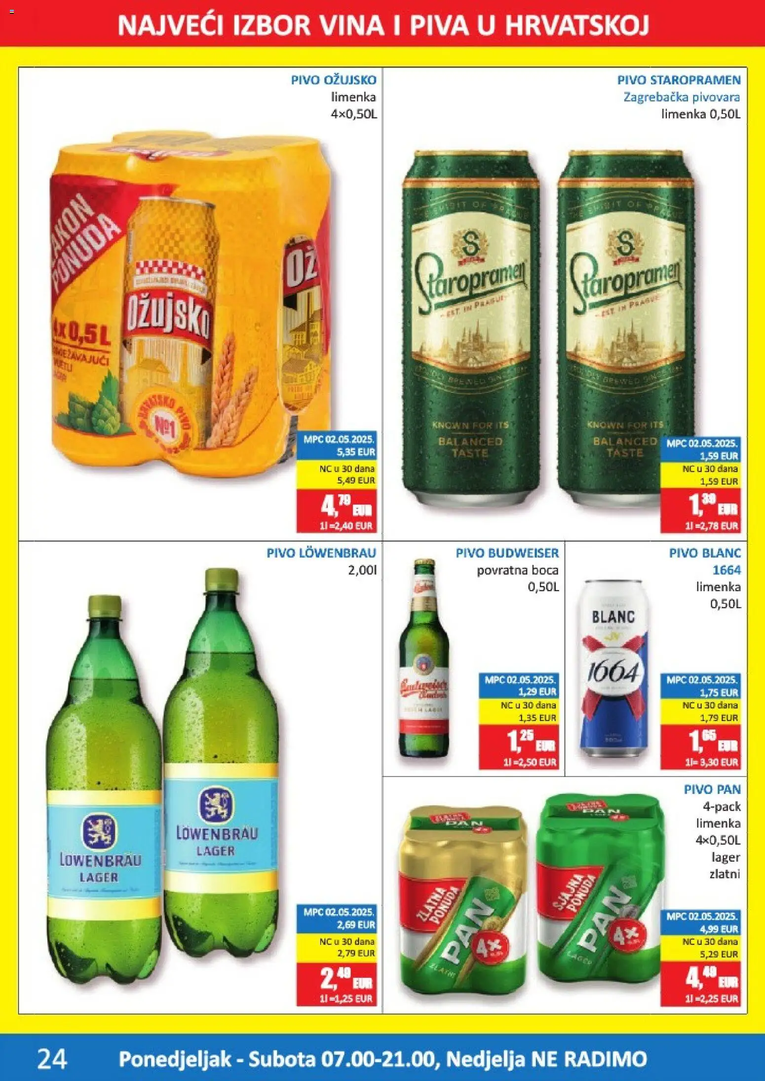 Vrutak katalog | vrijedi od 08.06.2026 | Stranica: 24 | Proizvodi: Staropramen, Pivo, Ožujsko, Pan