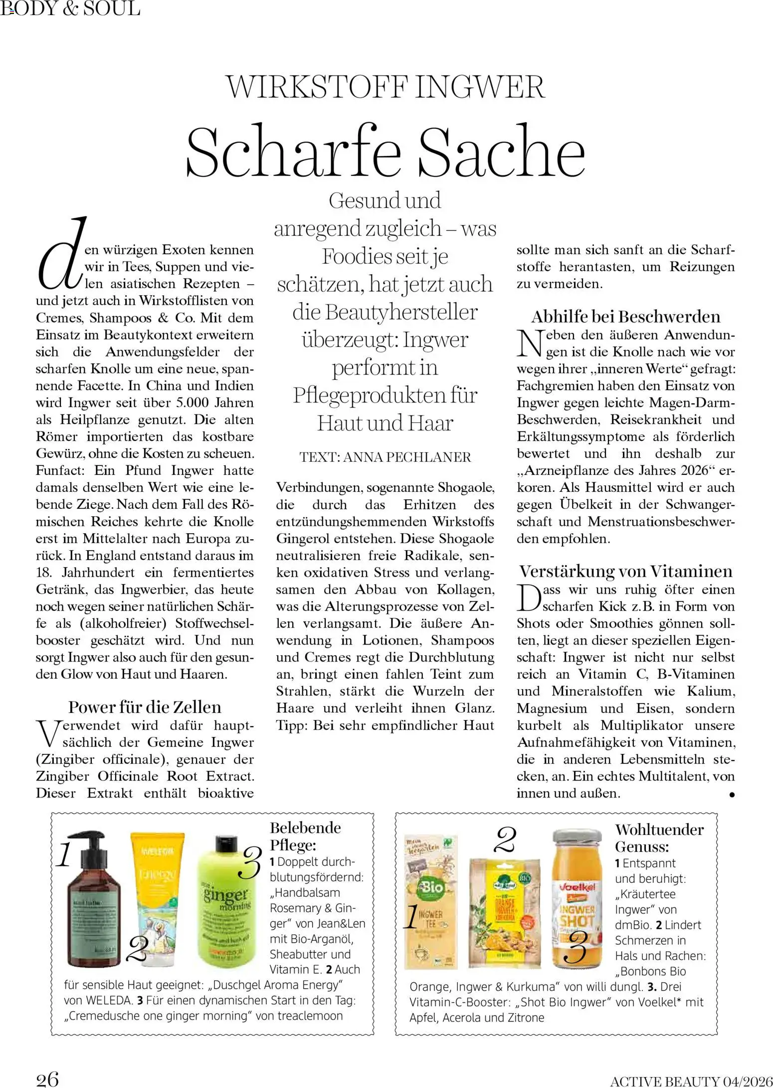 dm drogerie markt Active Beauty Magazin 04/2026 gültig ab 01.04.2026 | Seite: 26 | Produkte: Gin, Zitrone
