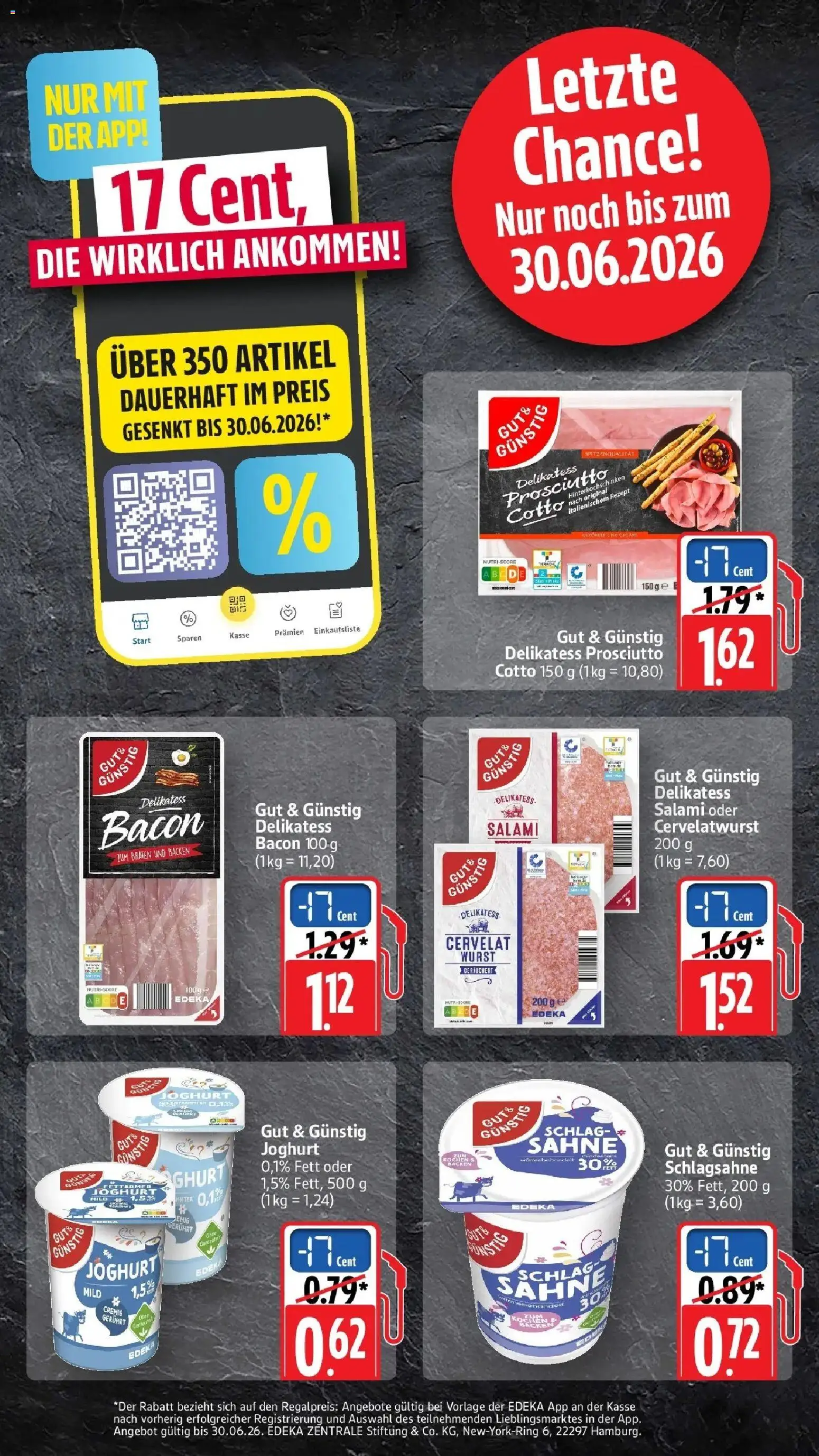 E center - E center: Wochenangebote – gültig ab 28.06.2026 | Seite: 66 | Produkte: Schlagsahne, Joghurt, Wurst, Salami
