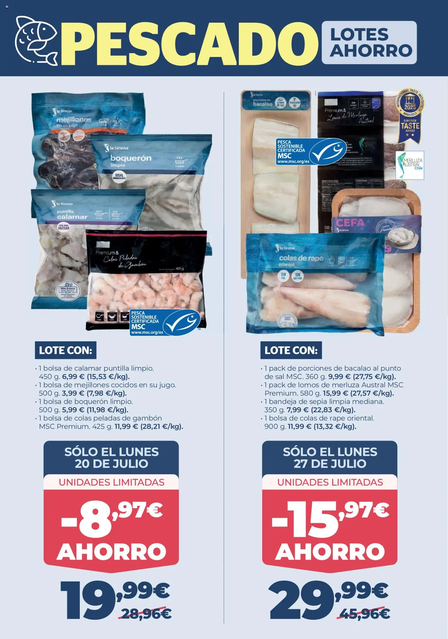 La Sirena folleto │ válido desde el 16/07/2026 | Página: 10 | Productos: Jugo, Pescado, Bolsa, Bandeja