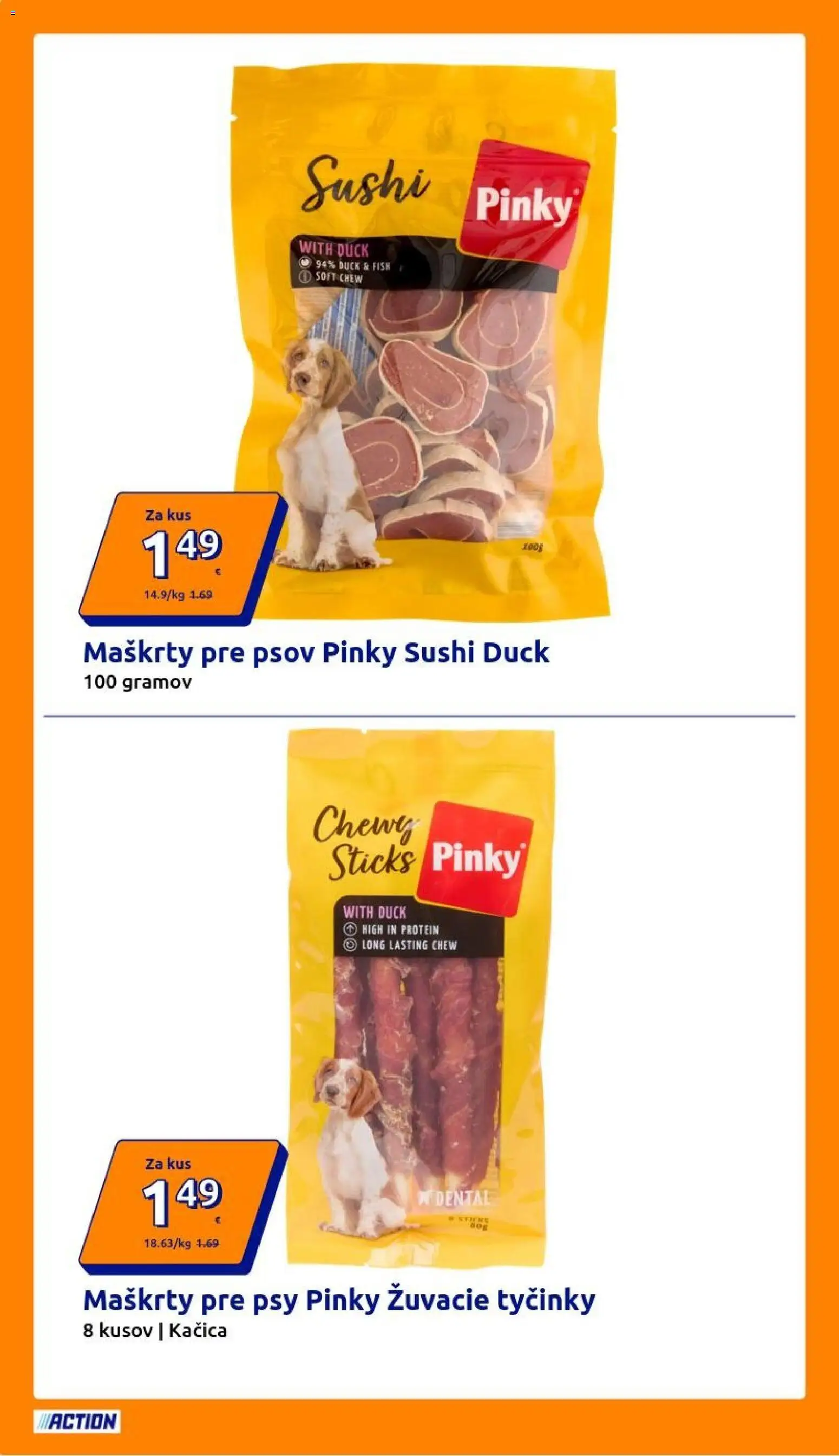 Nové Action akcie – leták je platný od 15.07.2026 | Strana: 2 | Produkty: Protein, Kačica, Sushi