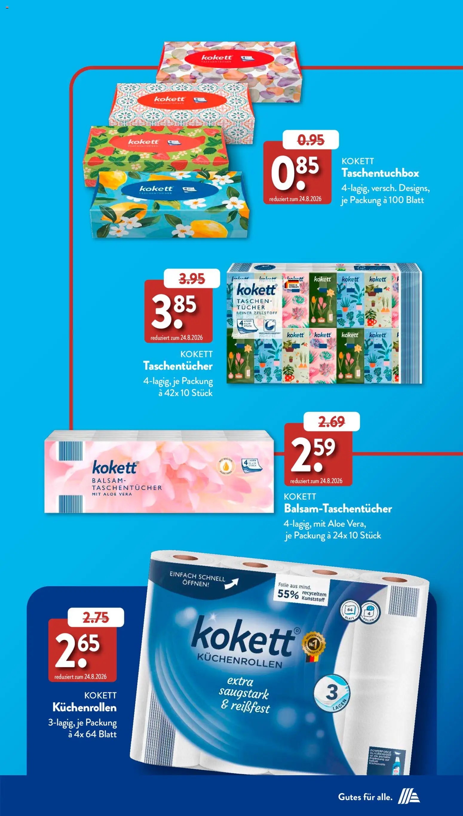 Aldi Süd Sonderprospekt – gültig ab 23.09.2026 | Seite: 7 | Produkte: Taschentücher, Taschen