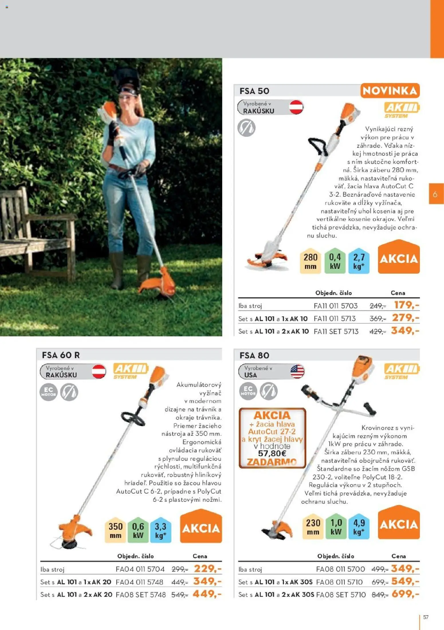 Nové STIHL akcie – leták je platný od 19.08.2026 | Strana: 57 | Produkty: Krovinorez