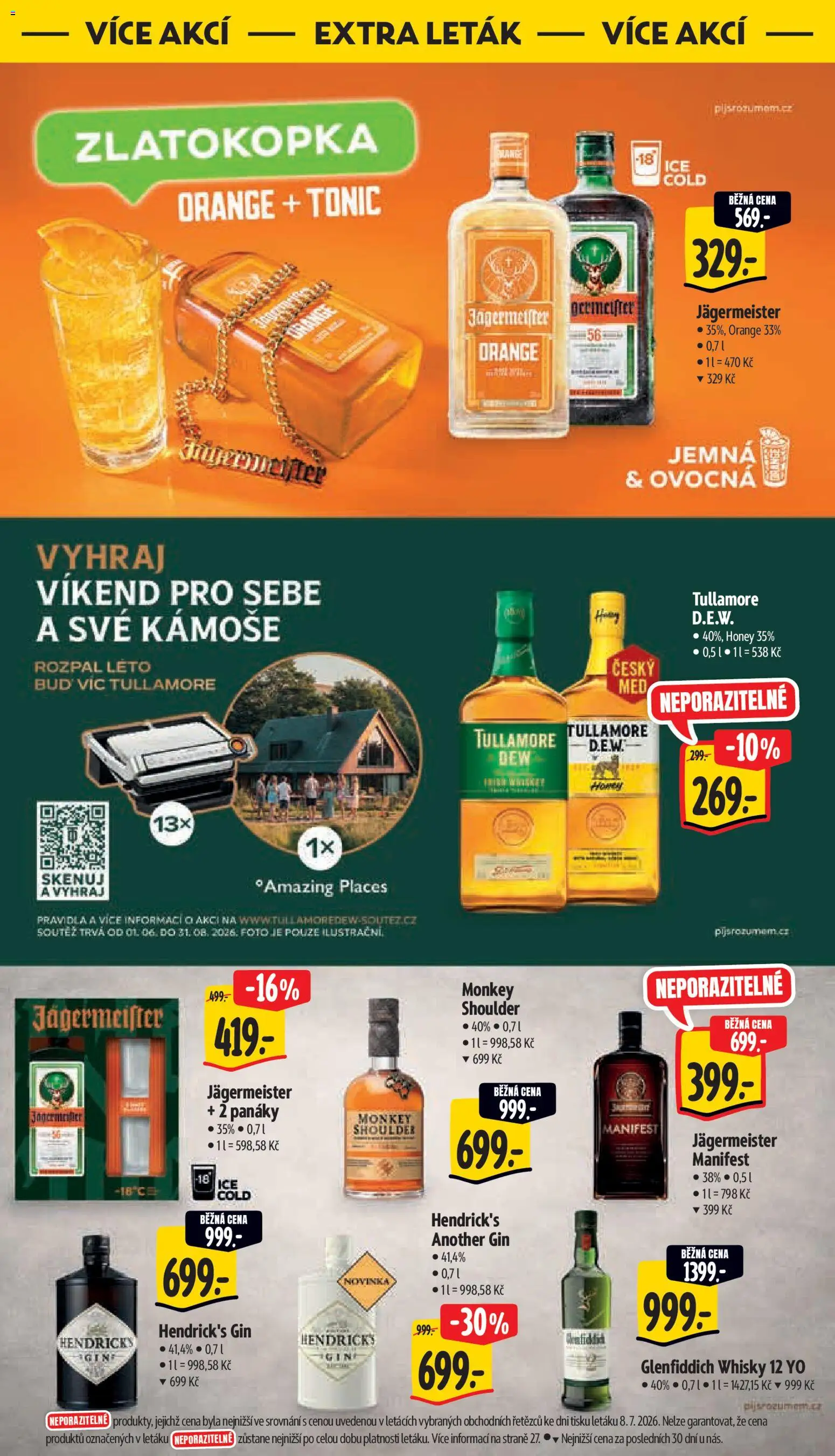 Albert leták - Hypermarket od 15.07.2026 | Strana: 49 | Produkty: Jägermeister, Whiskey, Tonic, Jägermeister Orange