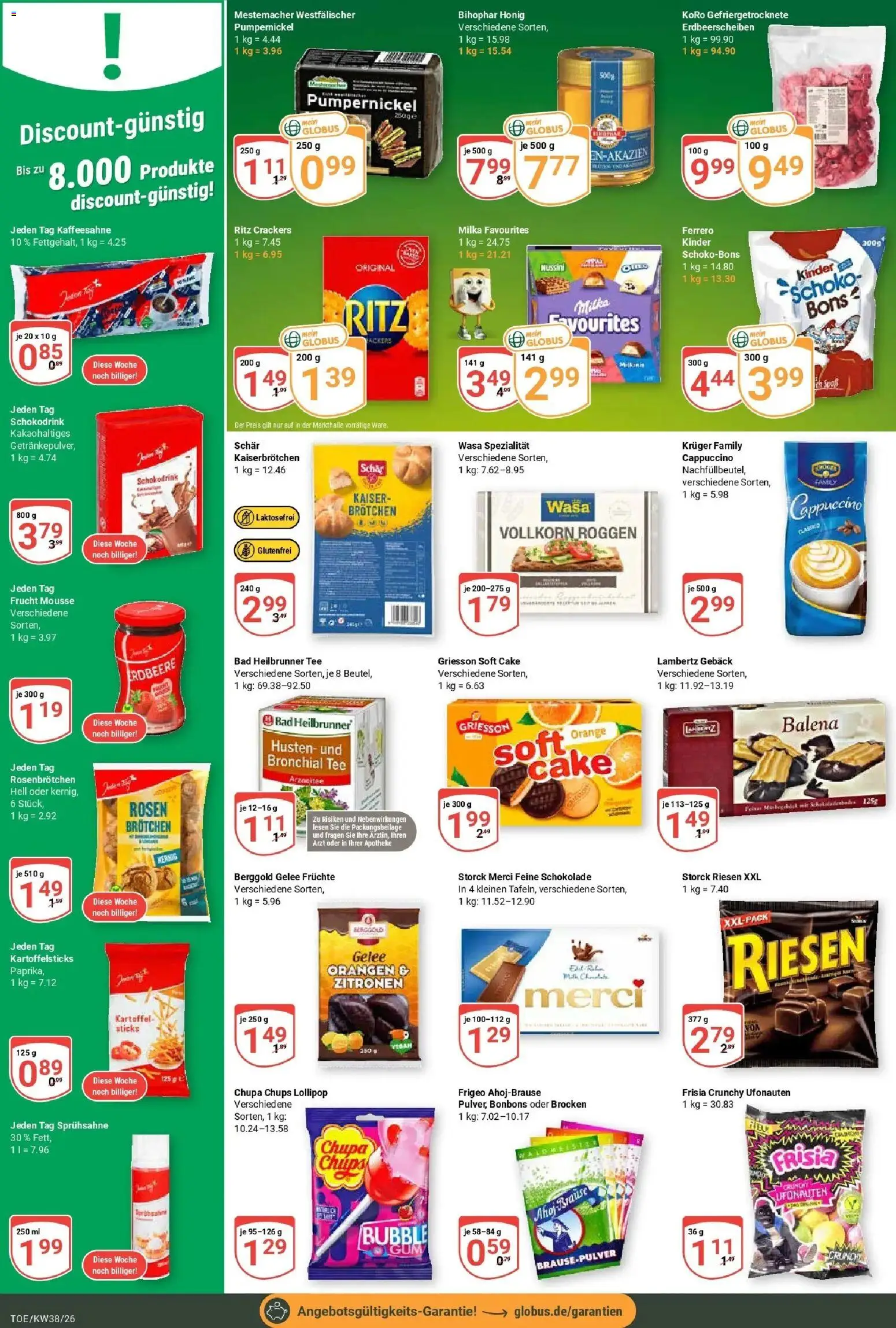 Globus Prospekt Tönisvorst (ab 14.09.2026) » Angebote online | Seite: 17 | Produkte: Bad, Milka, Tee, Zitronen