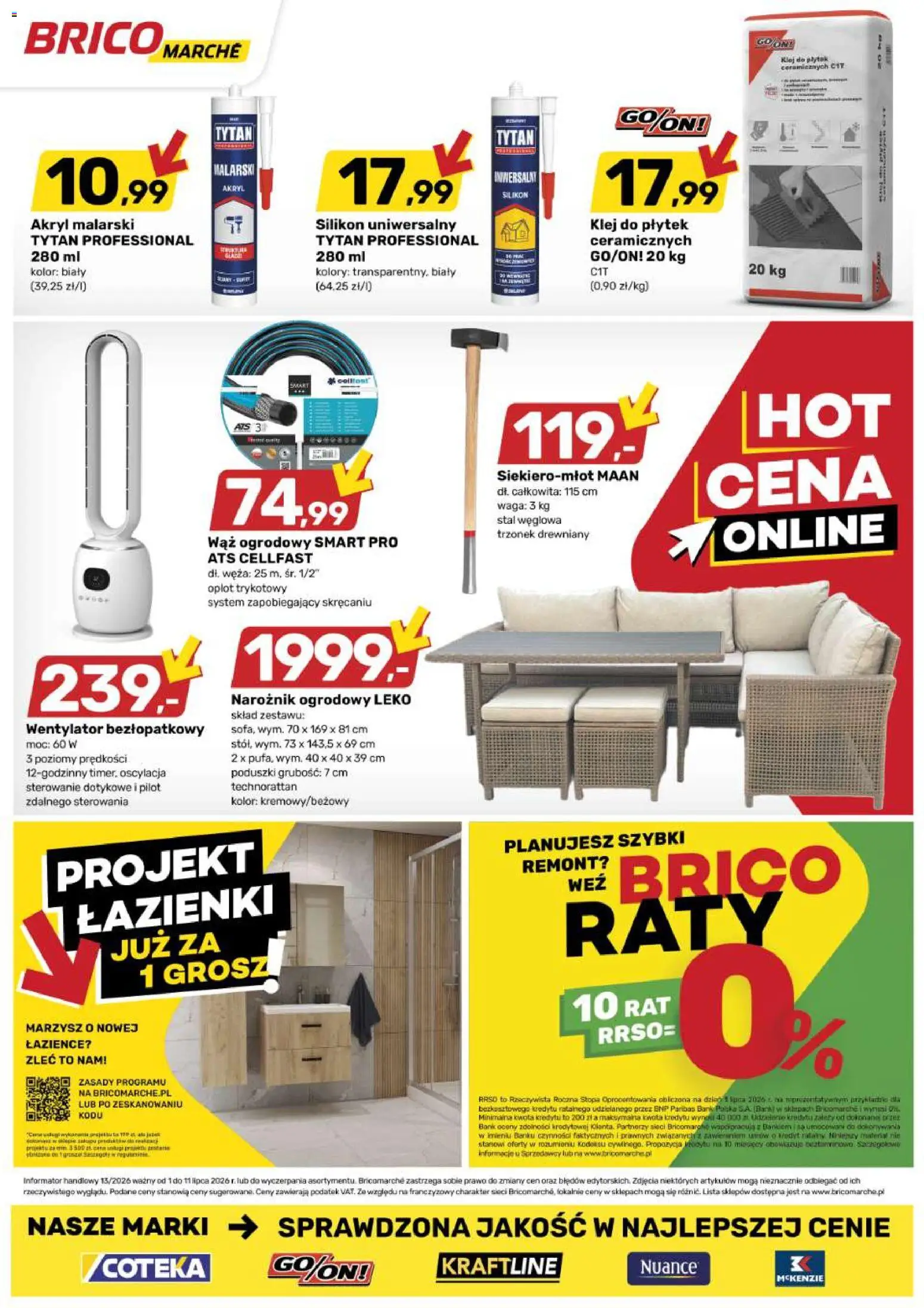 Brico Marché gazetka od 01.07.2026 | Strona: 13 | Produkty: Wąż ogrodowy, Waga, Wentylator