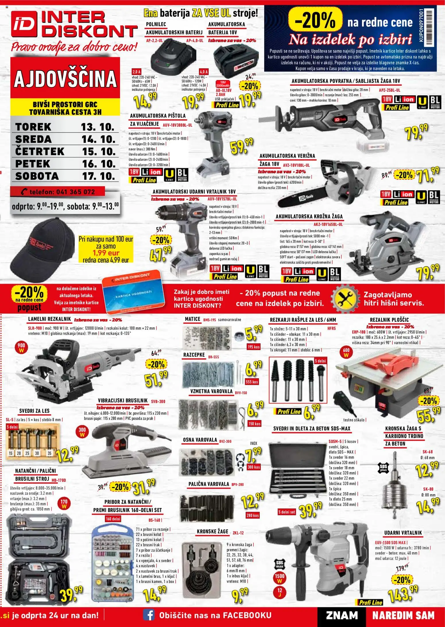 Novi Inter Diskont katalog ponudbe – veljaven od 13.10.2026 | Stran: 2 | Izdelki: Adapter, Beton, Svedri, Pas
