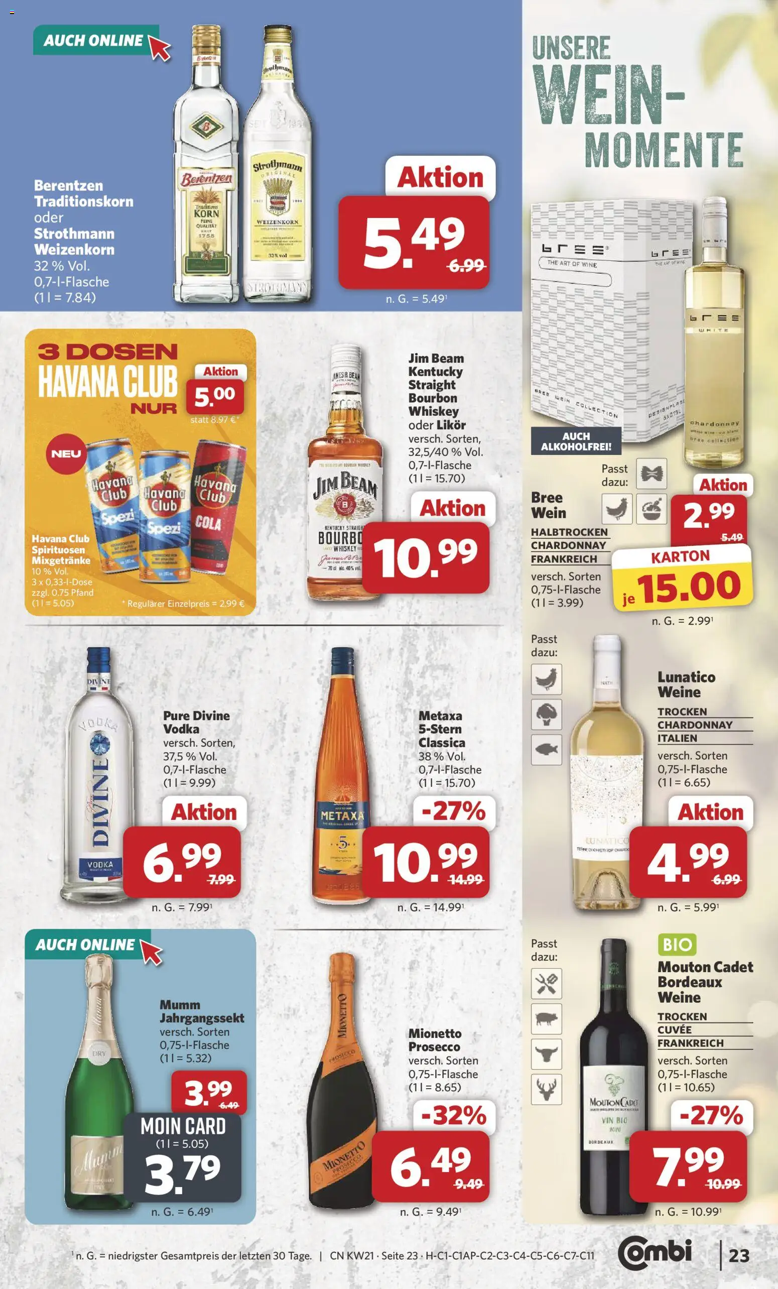 Combi Prospekt 	 – gültig ab 18.05.2026 | Seite: 23 | Produkte: Cola, Wein, Vodka, Whiskey