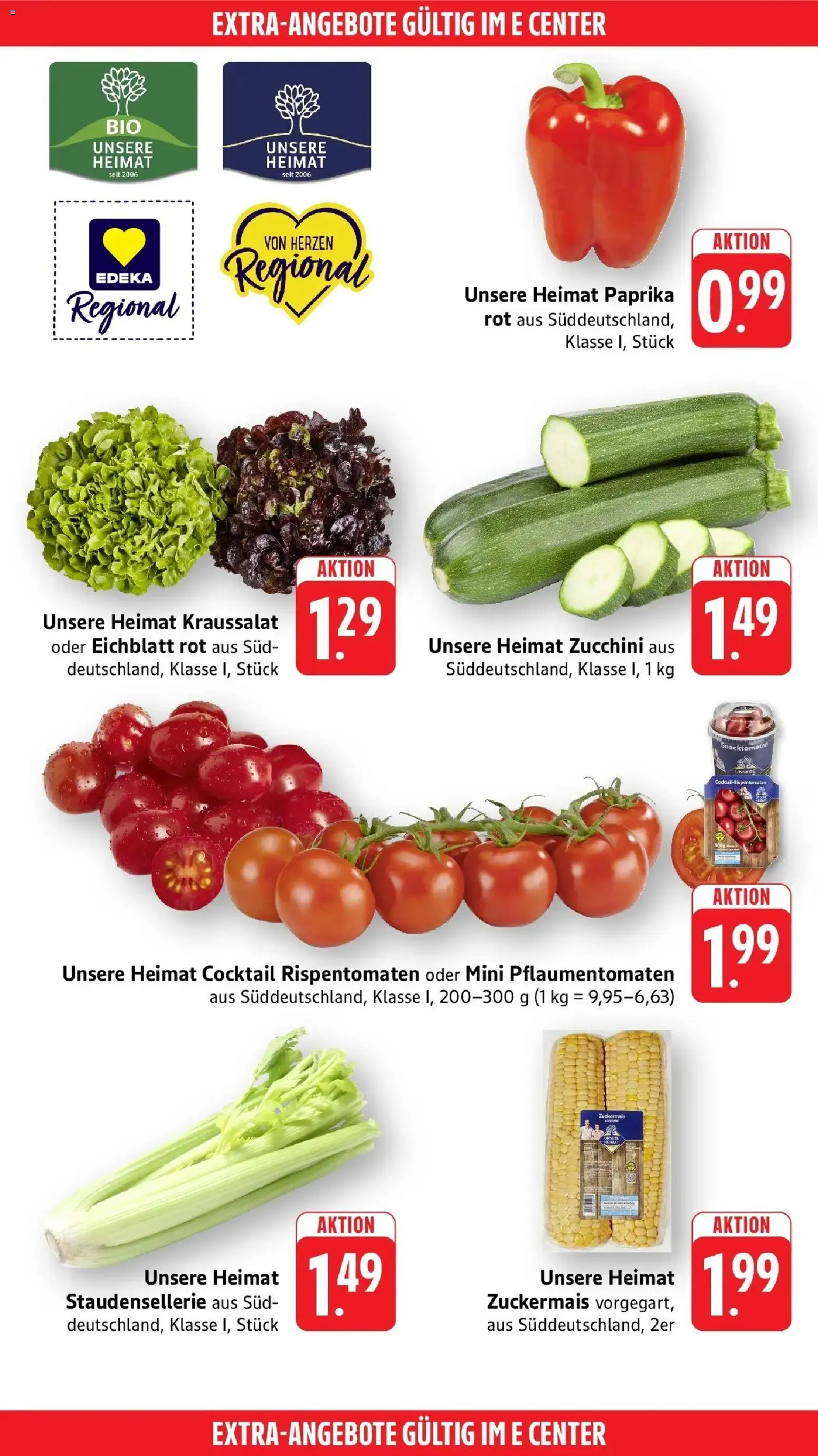 E center Prospekt Groß-Gerau (ab 17.08.2026) zum Blättern | Seite: 44 | Produkte: Paprika, Zucchini