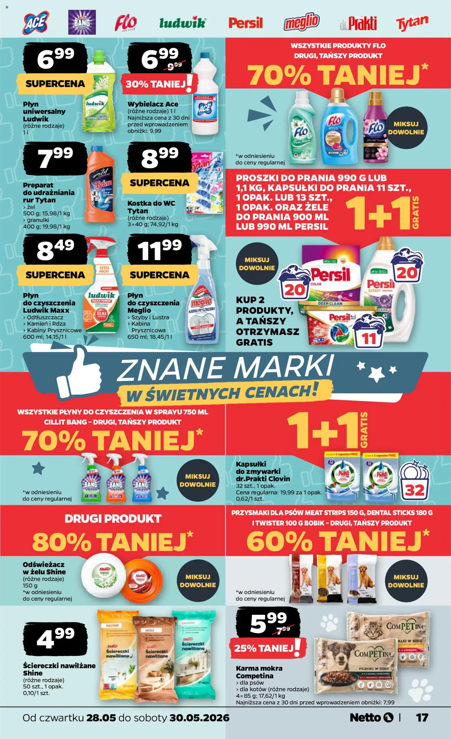 Netto gazetka od czwartku spożywcza od 28.05.2026 | Strona: 17 | Produkty: Meglio, Odświeżacz, Persil, Proszki do prania