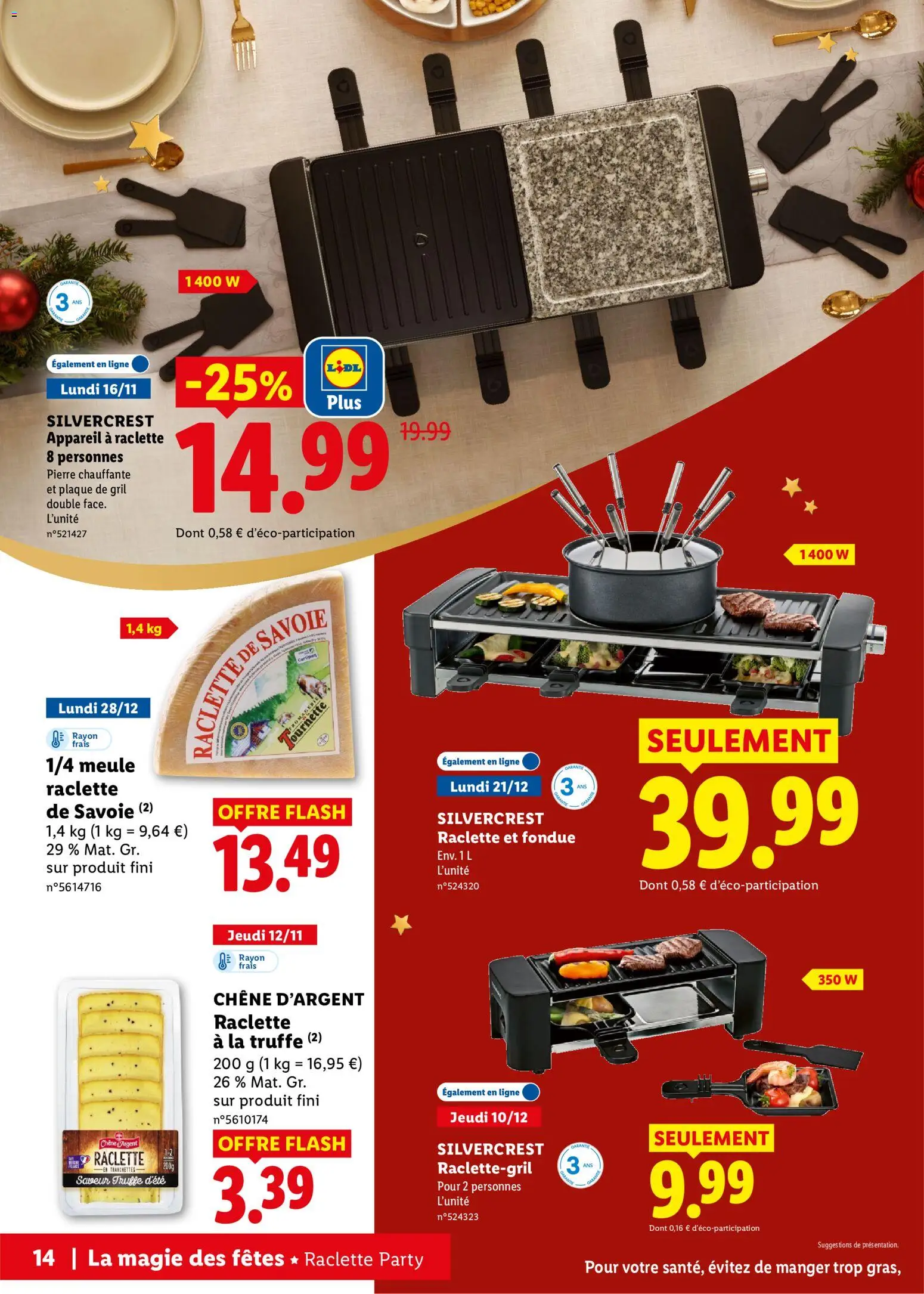 {H1} | Page: 14 | Produits: Raclette grill, Gril, Silvercrest, Appareil à raclette