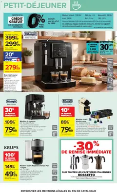 Carrefour - Prévisualisation de Carrefour Petit déjeuner valide à partir de 03/11/2026 | Page: 13 | Produits: Cappuccino, Machine à café, Krups, Tasses