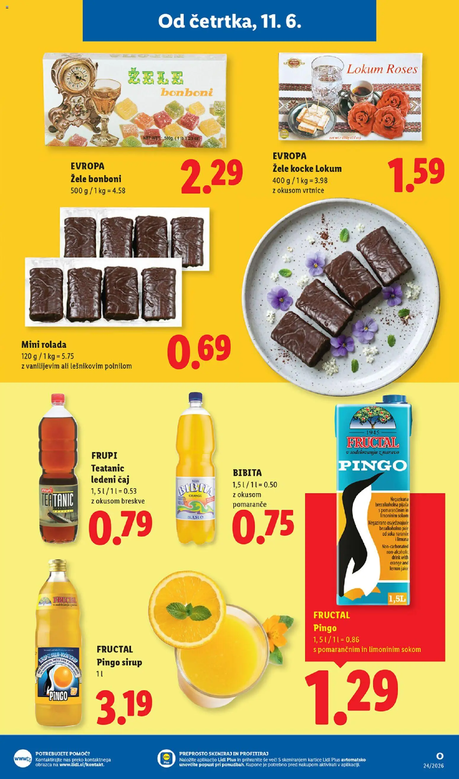 Novi Lidl katalog ponudbe – veljaven od 11.06.2026 | Stran: 23 | Izdelki: Bonboni, Sirup, Rolada, Caj