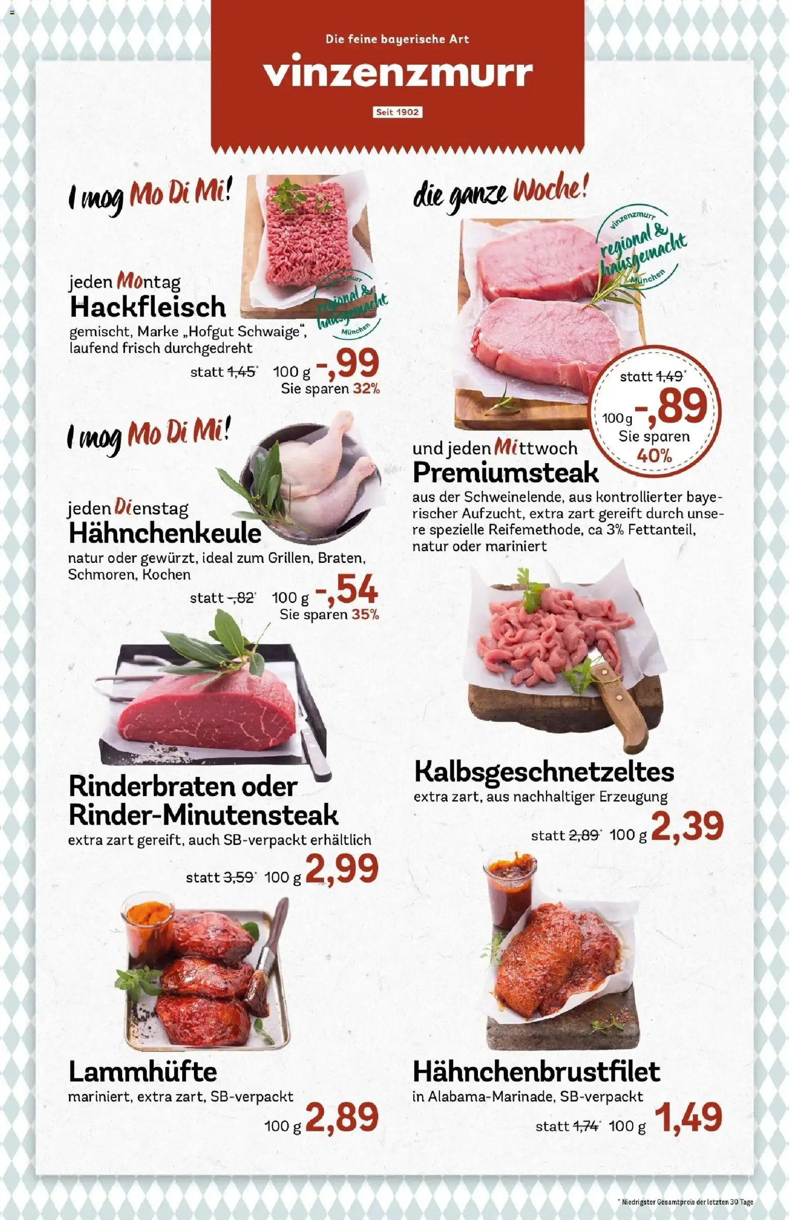 REWE Prospekt ab 04.05.2026 zum Blättern » Angebote | Seite: 12 | Produkte: Rinderbraten, Steak, Hackfleisch