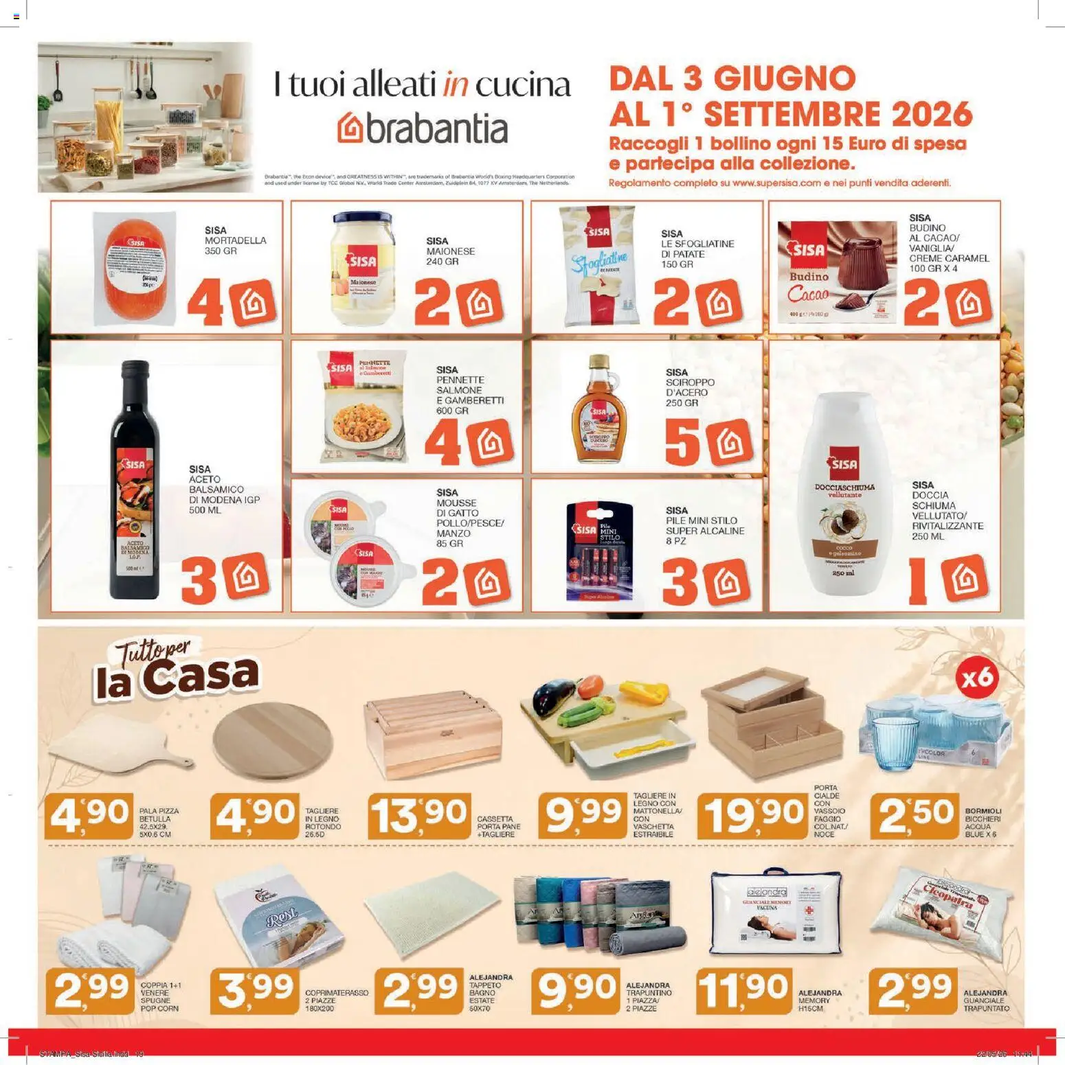 Volantino SISA del 04.06.2026 | Pagina: 19 | Prodotti: Acqua, Aceto, Cacao, Doccia
