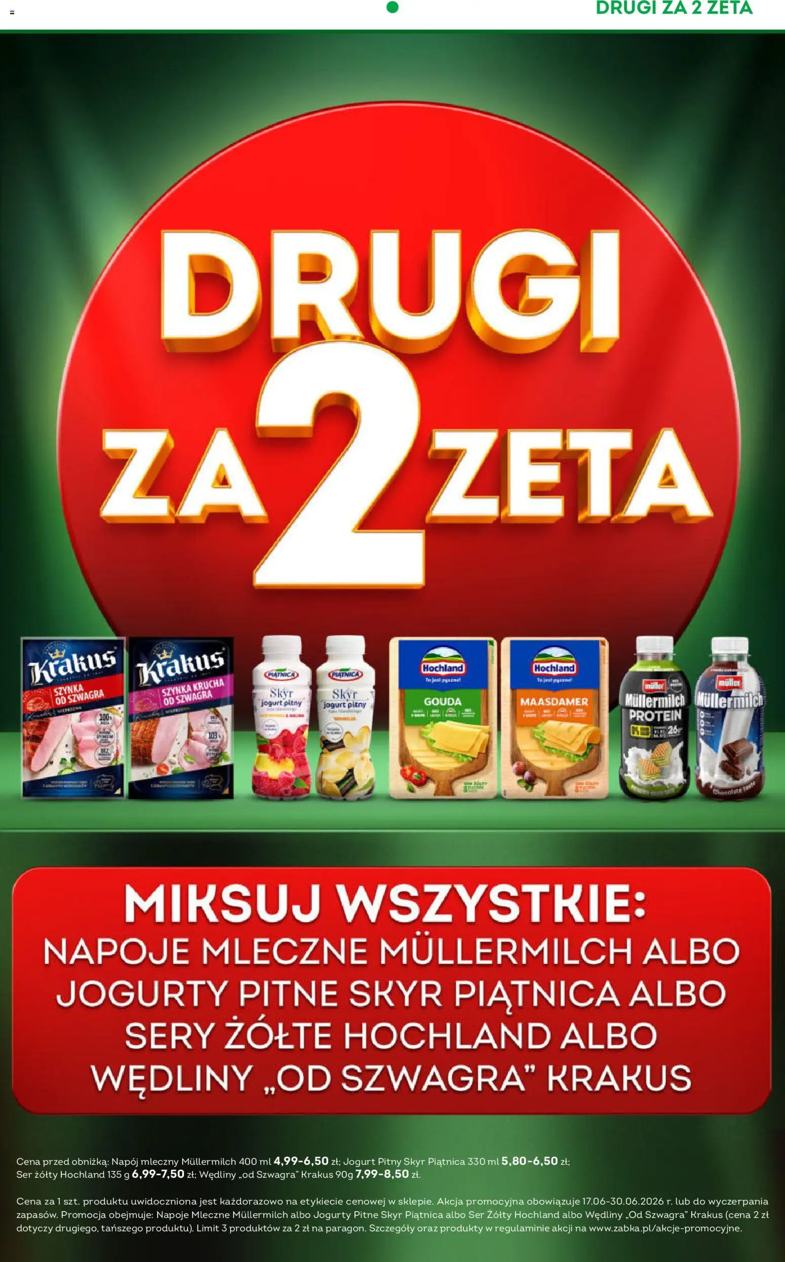 Żabka gazetka od 17.06.2026 | Strona: 31 | Produkty: Sery, Skyr piątnica, Jogurt, Wędliny