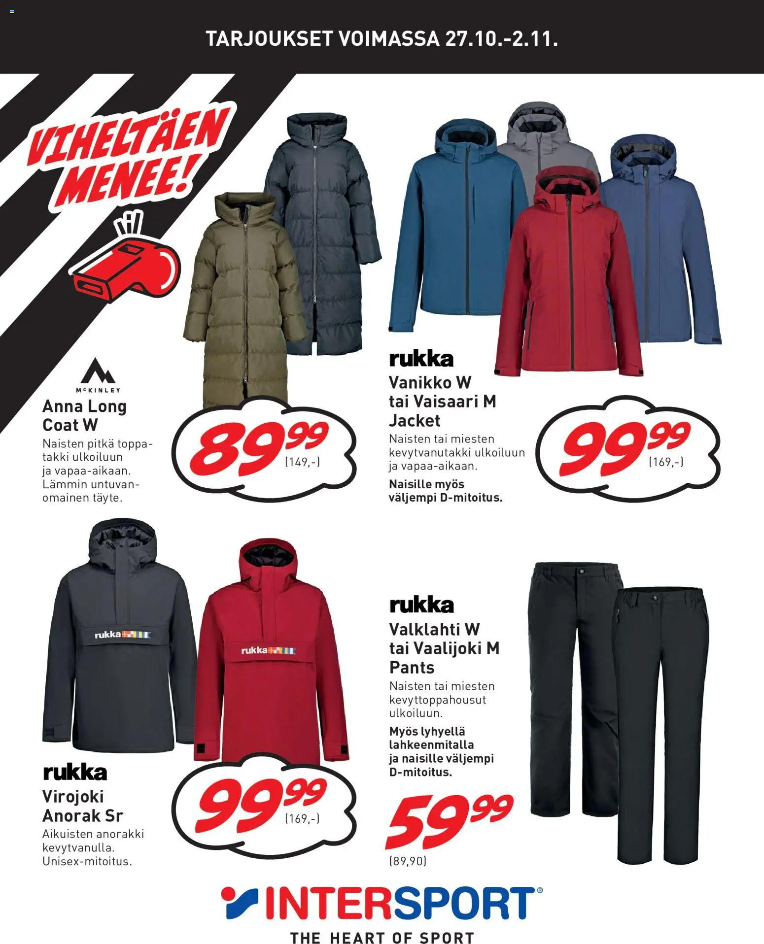 Intersport tarjoukset – voimassa 27/10/2026 alkaen | Sivu: 8 | Tuotteet: Anorakki, Takki