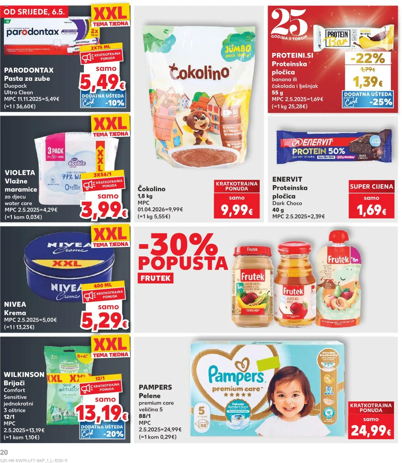 Kaufland katalog | vrijedi od 06.05.2026 | Stranica: 20 | Proizvodi: Lješnjak, Pasta, Nivea, Pampers