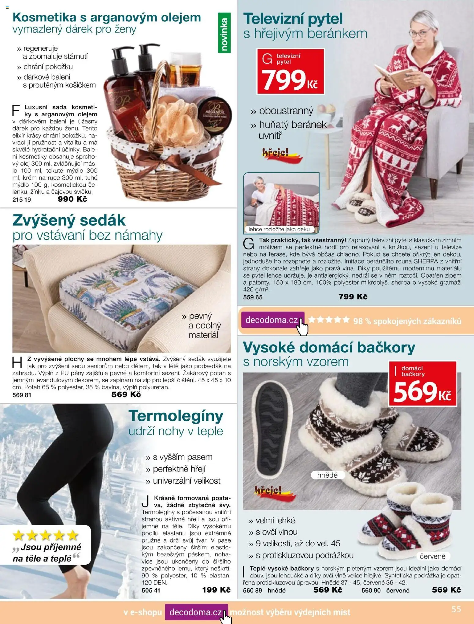 Decodoma katalog Vánoce 2026 od 04.10.2026 | Strana: 56 | Produkty: Mýdlo, Bačkory, Krém, Televize