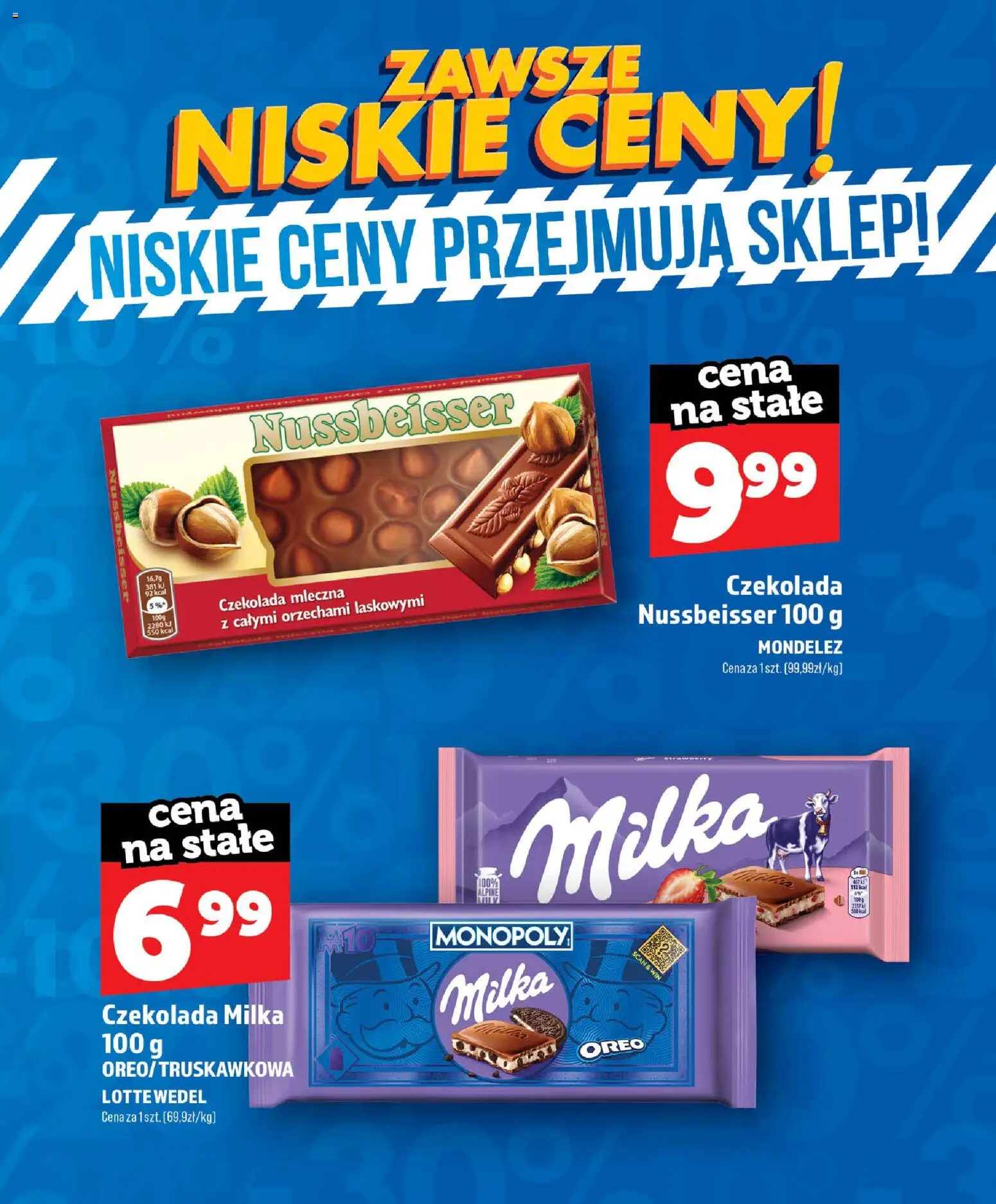 Topaz gazetka - Zawsze Niskie Ceny od 01.07.2026 | Strona: 48 | Produkty: Czekolada mleczna, Czekolada milka, Milka, Czekolada