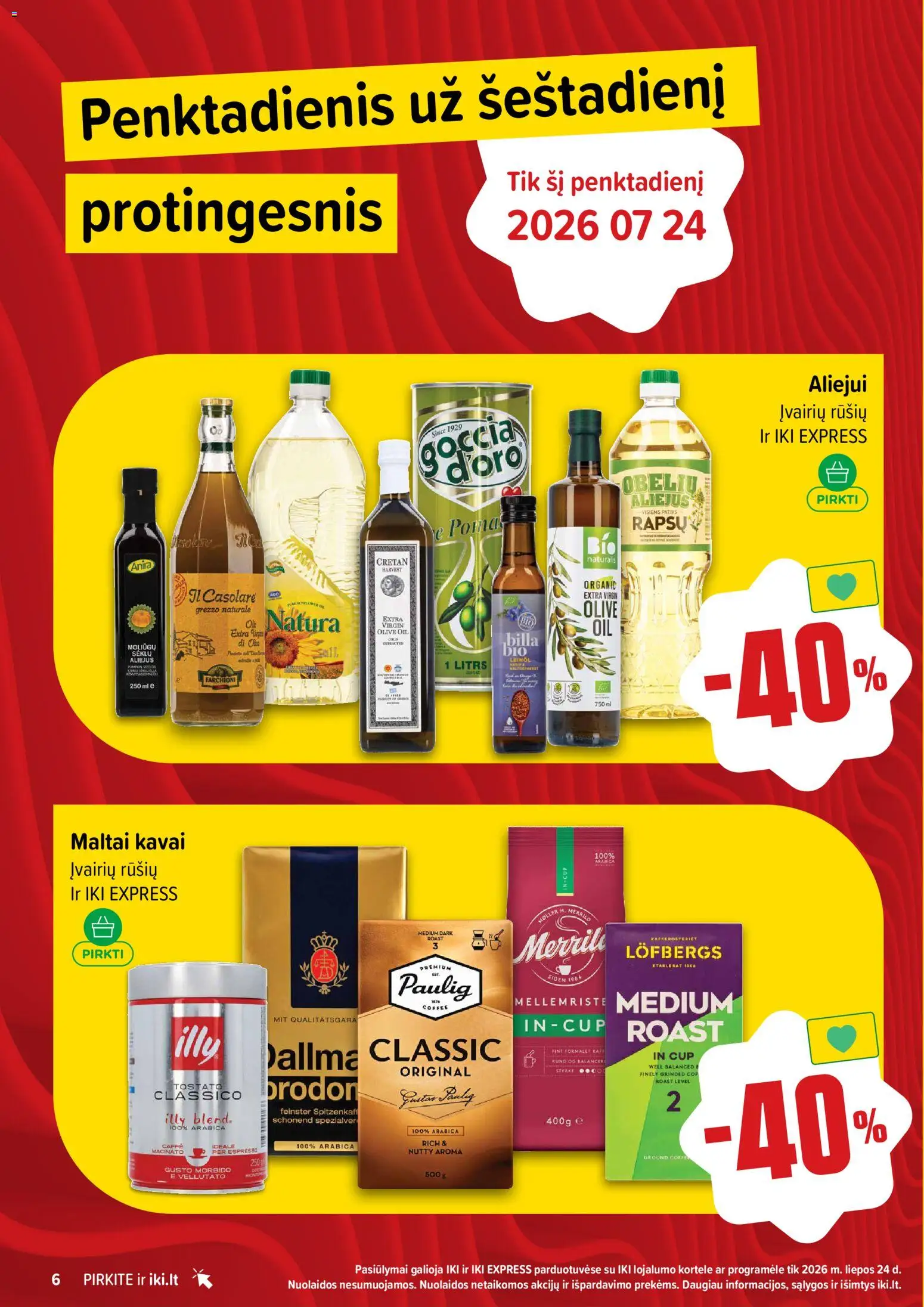 IKI akcijos nuo 2026.07.20 | Puslapis: 6 | Prekių: Aliejus