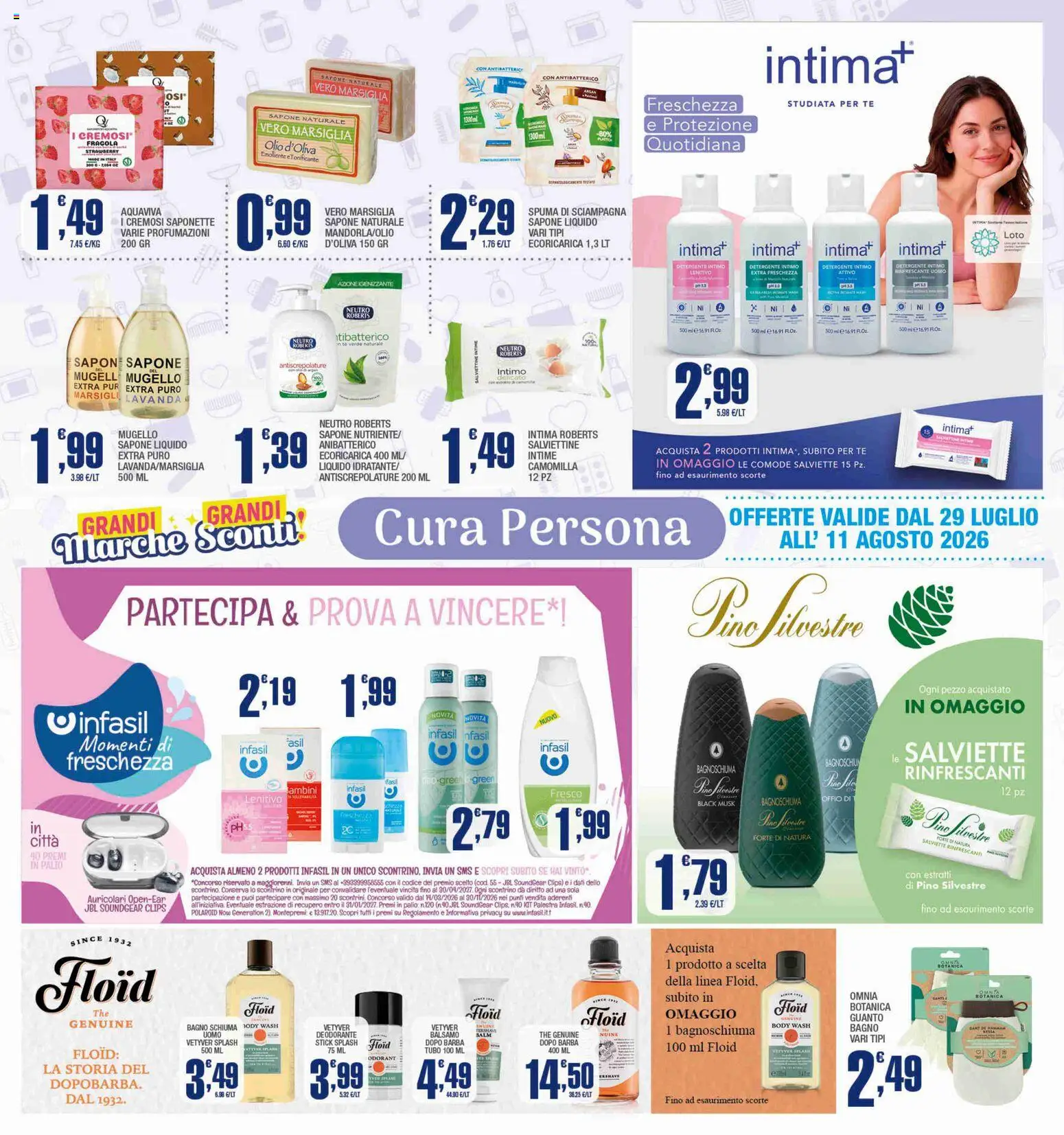 Volantino Splendidi e Splendenti del 29/07/2026 | Pagina: 2 | Prodotti: Bagnoschiuma, Deodorante, Detergente intimo, Lavanda
