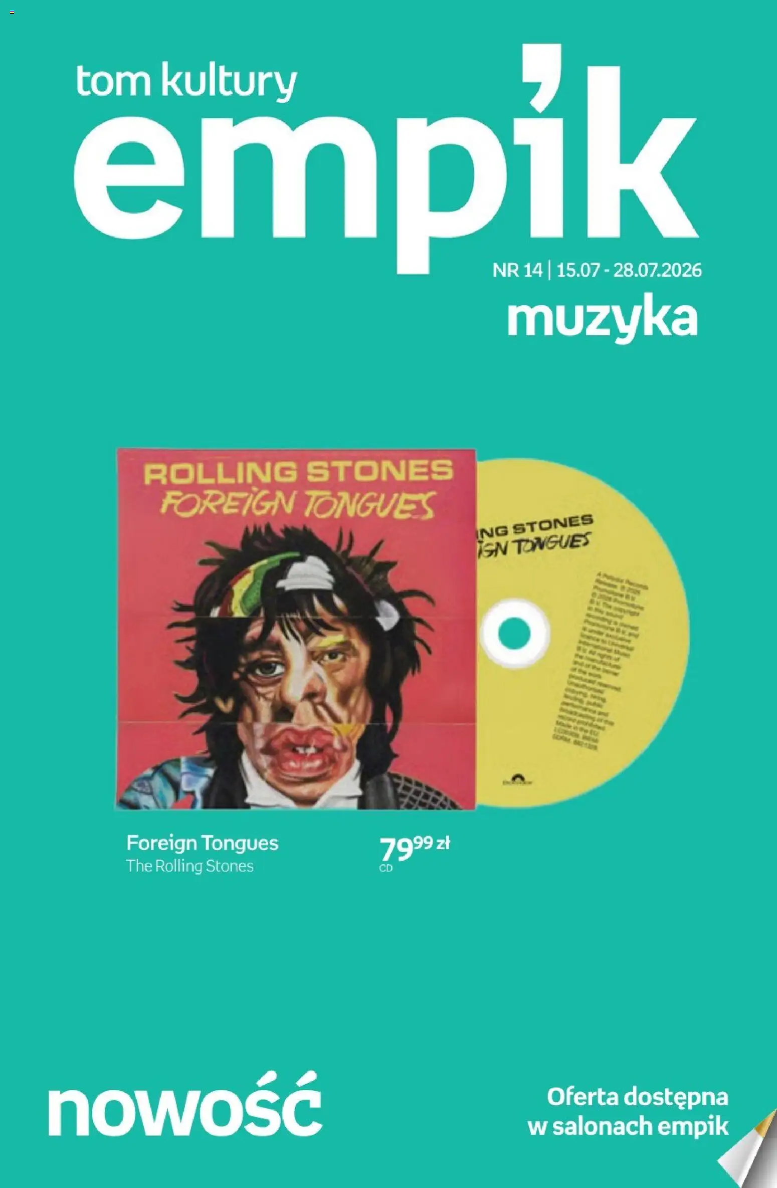 Empik promocje - Tom kultury Muzyka od 15.07.2026 | Strona: 1