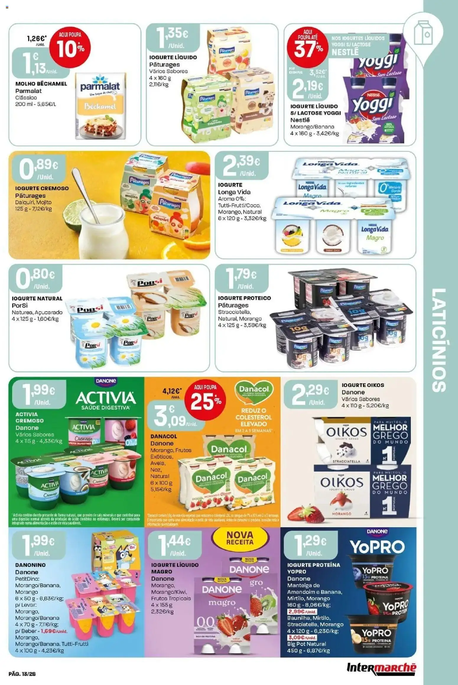 Intermarché - Isto é que são preços BAIXOS │ válido de 04/06/2026 | Página: 13 | Produtos: Iogurtes, Nestlé, Iogurte liquido, Proteina