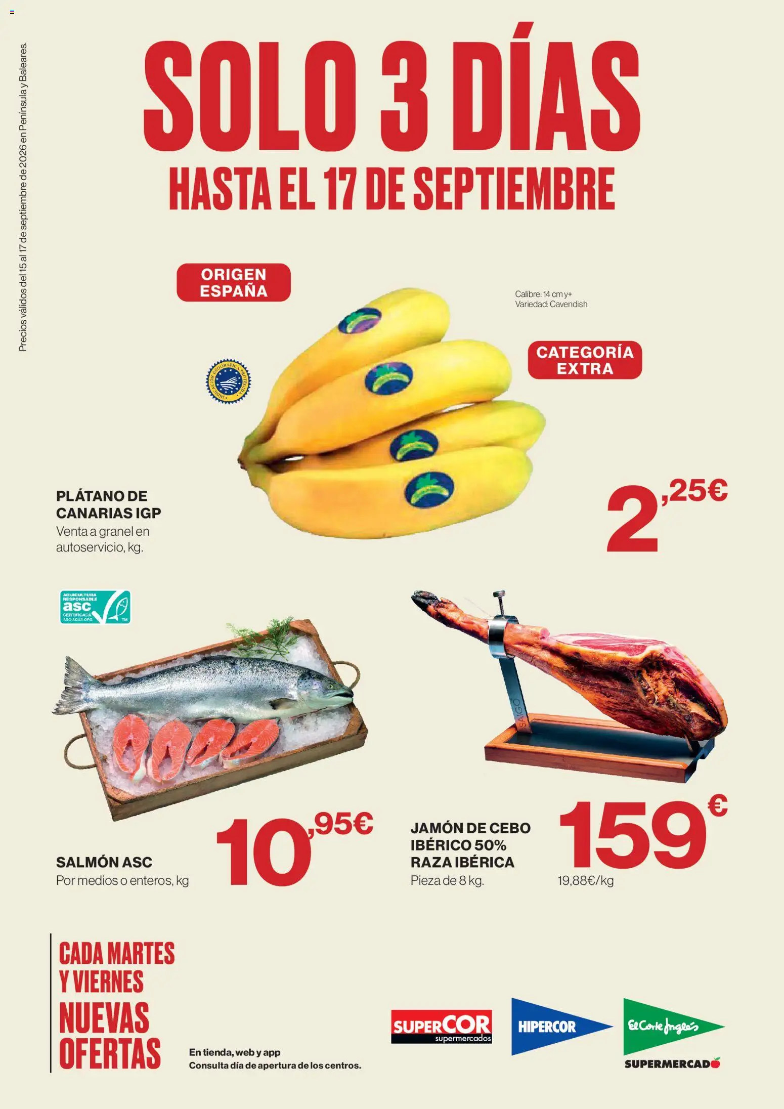 Supercor Península y Baleares │ válido desde el 15/09/2026 | Página: 1 | Productos: Jamón, Salmón