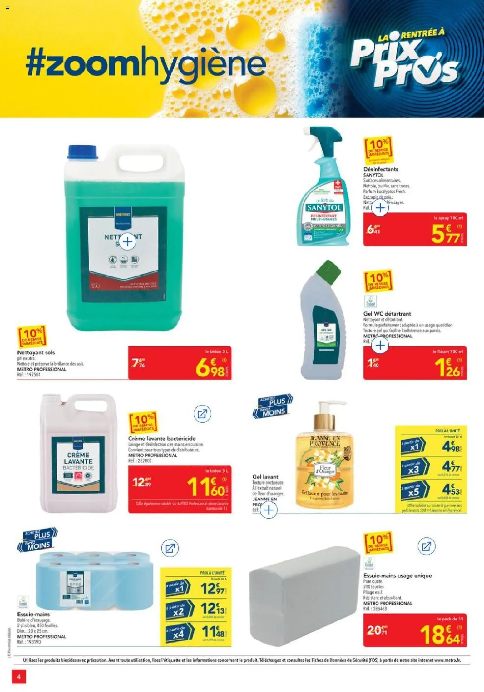 {H1} | Page: 4 | Produits: Parfum, Détartrant, Crème