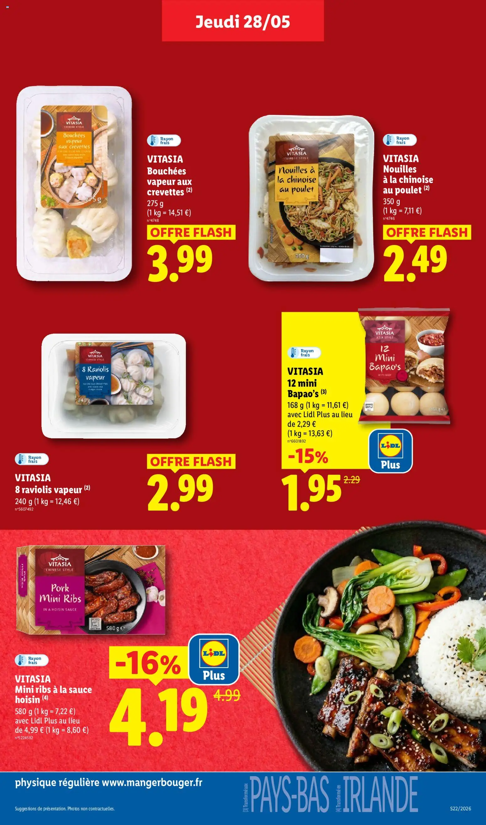 {H1} | Page: 19 | Produits: Nouilles à la chinoise au poulet, Raviolis, Ribs, Nouilles