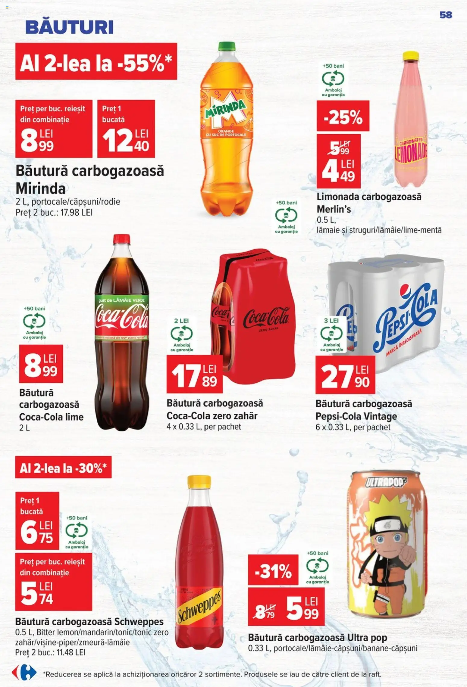 Noul catalog Carrefour – valabil de la 12.08.2026 | Pagină: 59 | Produse: Zero, Limonada, Zahăr, Lămâie