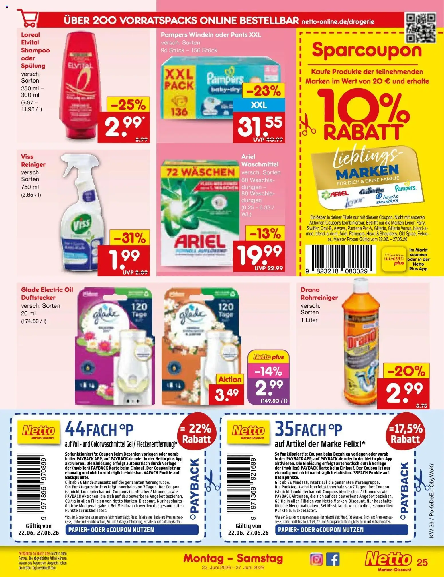 Netto Marken-Discount Prospekt Regensburg – gültig ab 21.06.2026 | Seite: 35 | Produkte: Ariel, Pampers, Spülung, Waschmittel