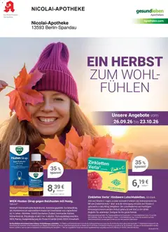 Angebote - Ihre Apotheke vor Ort: Jetzt alle Angebote auch online entdecken! ab 26.09.2026 gültig