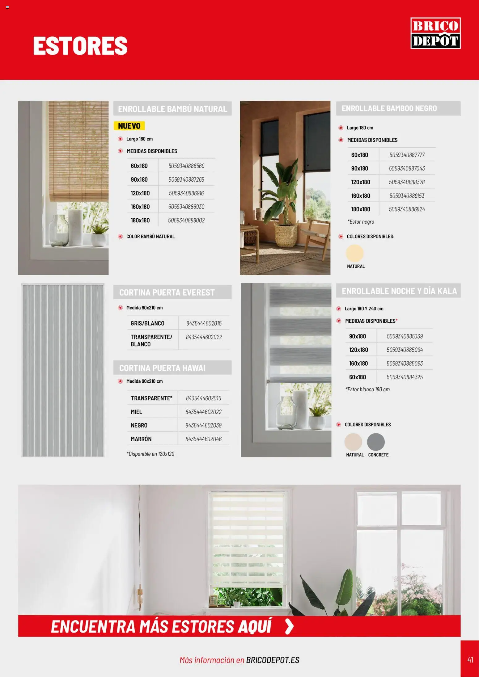 Brico Depôt Puertas y Ventanas │ válido desde el 07/10/2026 | Página: 41 | Productos: Miel, Cortina