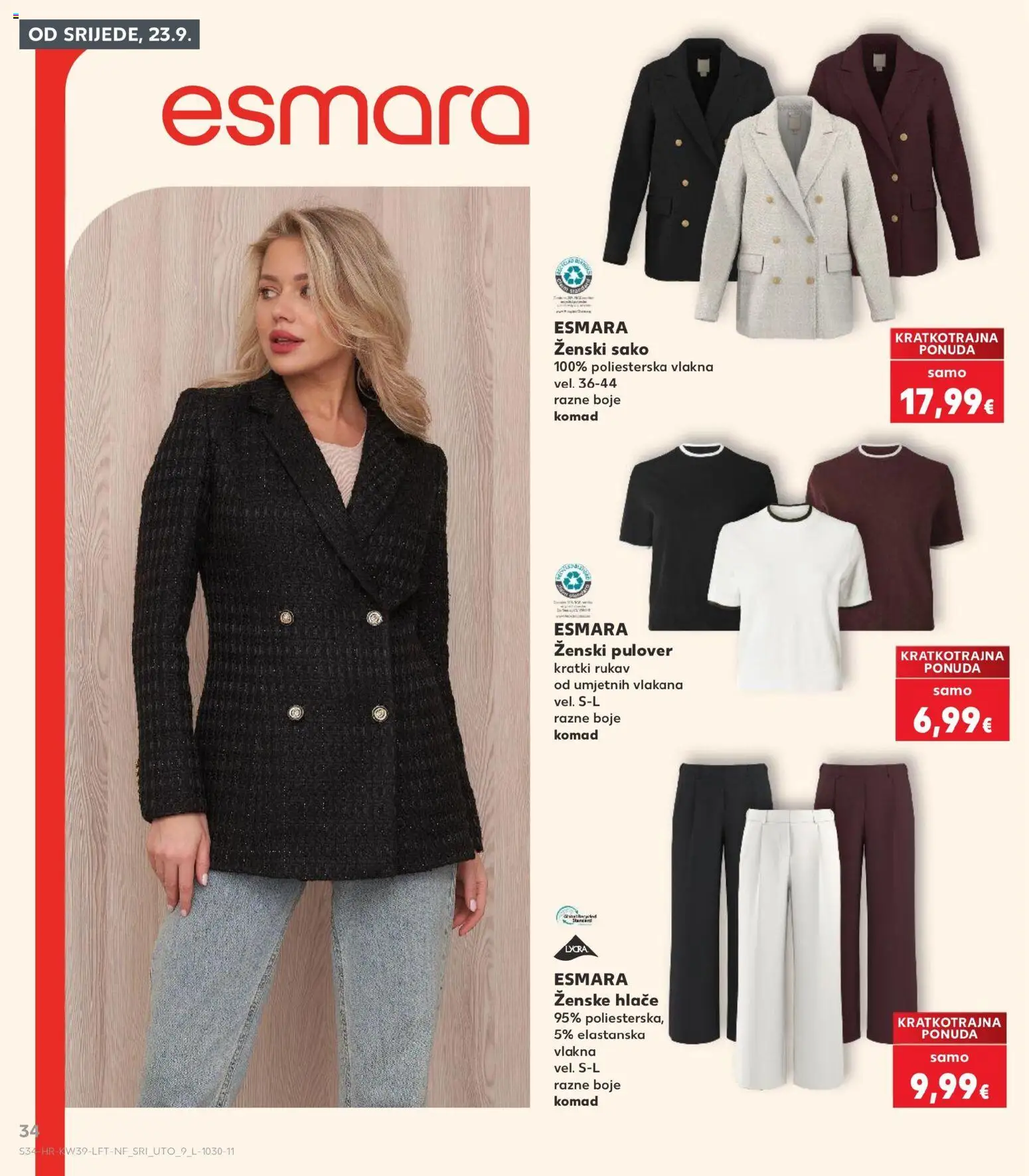 Kaufland katalog | vrijedi od 23.09.2026 | Stranica: 34 | Proizvodi: Hlače, Zenske hlače