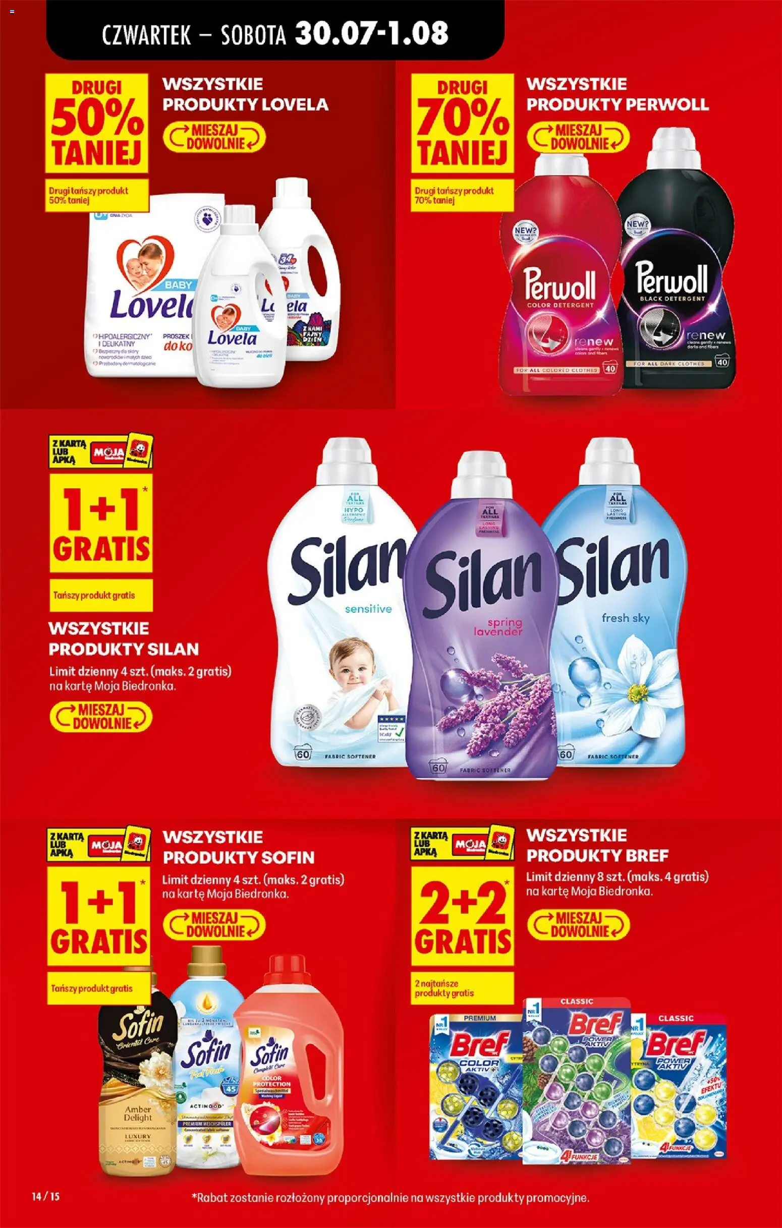 Biedronka Polsko leták - Codziennie niskie ceny od 30.07.2026 | Strana: 20 | Produkty: Perwoll, Silan, Lovela