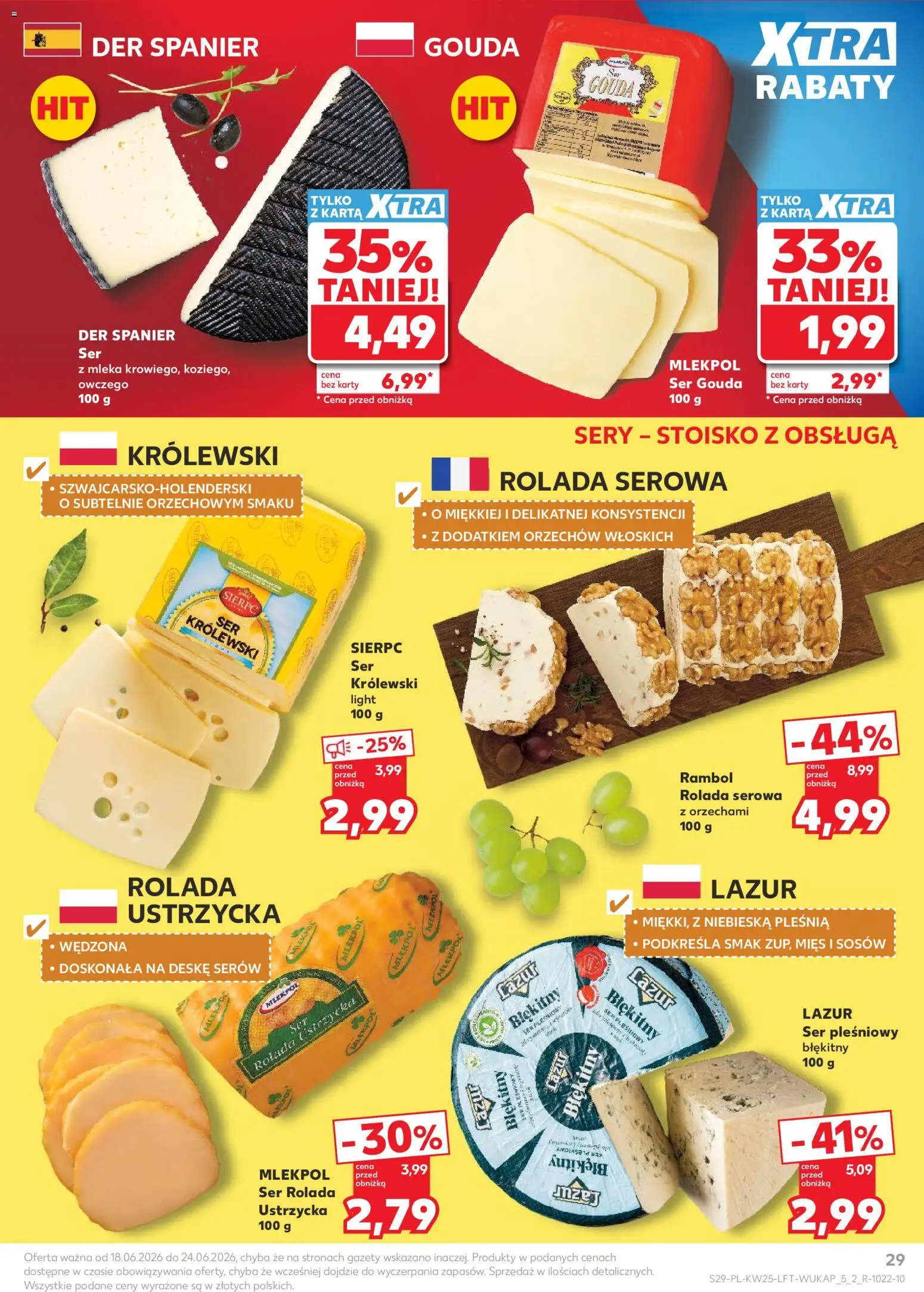 Kaufland Polsko leták od 18.06.2026 | Strana: 29 | Produkty: Gouda, Karty