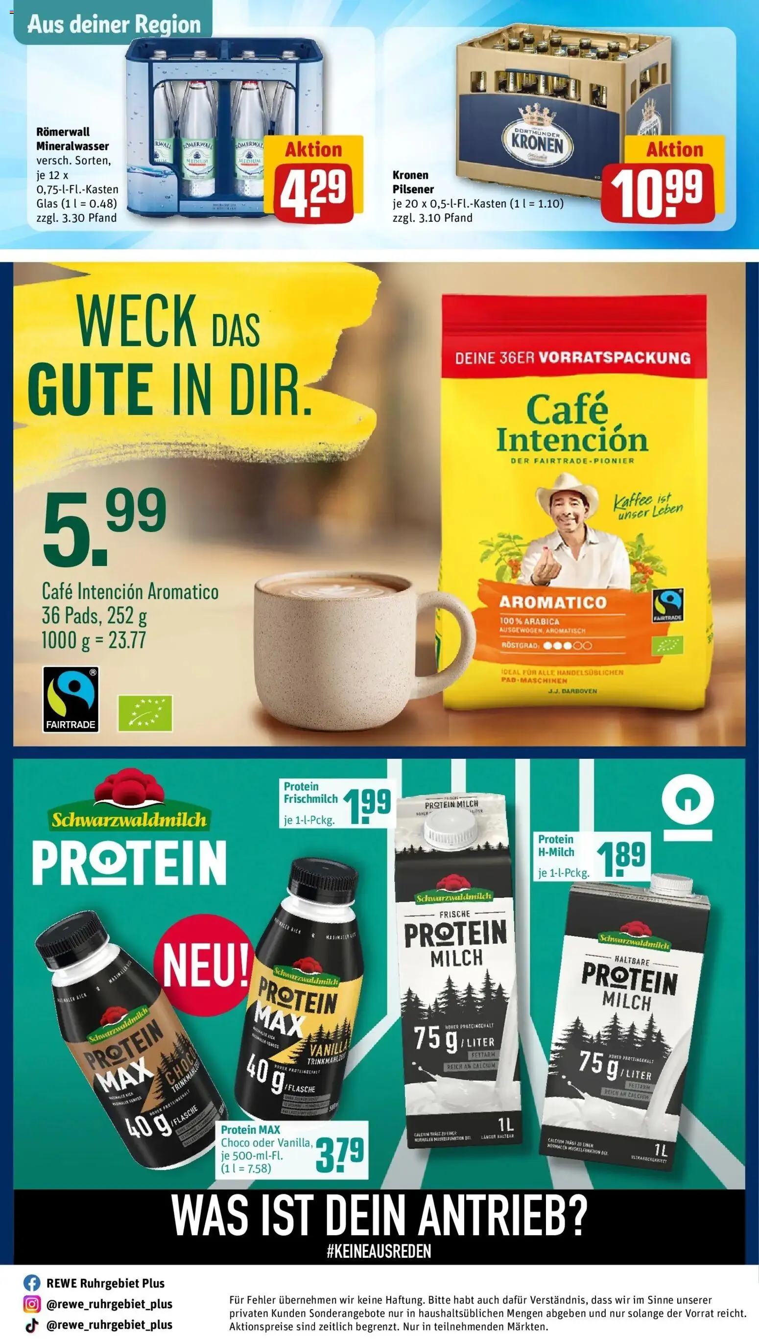 REWE Prospekt ab 12.10.2026 zum Blättern » Angebote | Seite: 33 | Produkte: Milch, Kaffee, Mineralwasser