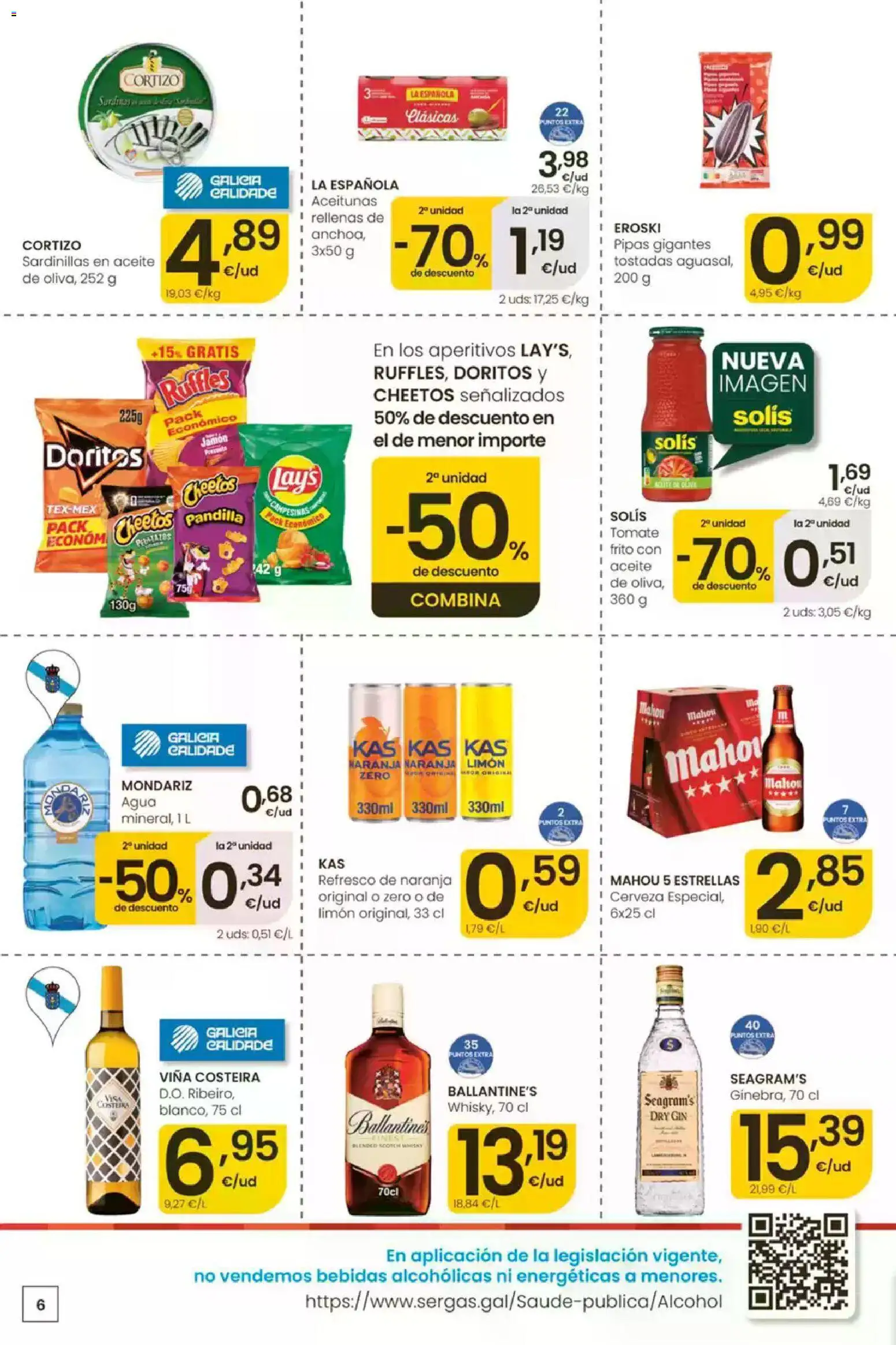 Eroski folleto │ válido desde el 16/07/2026 | Página: 6 | Productos: Sardinillas, Aceite, Jamón, Cerveza