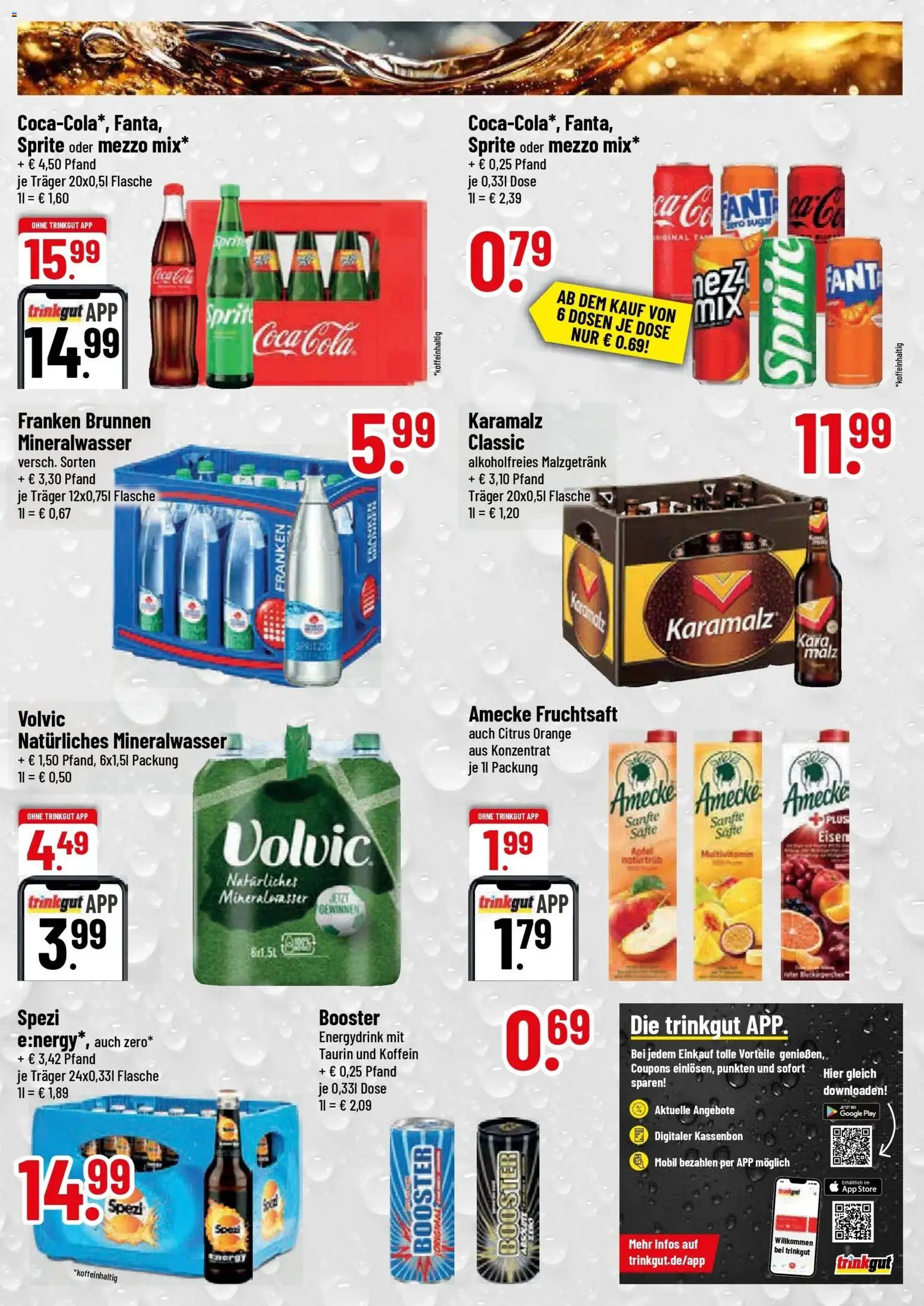 Trinkgut Prospekt Neufahrn – gültig ab 27.07.2026 | Seite: 3 | Produkte: Cola, Äpfel, Mineralwasser, Fruchtsaft