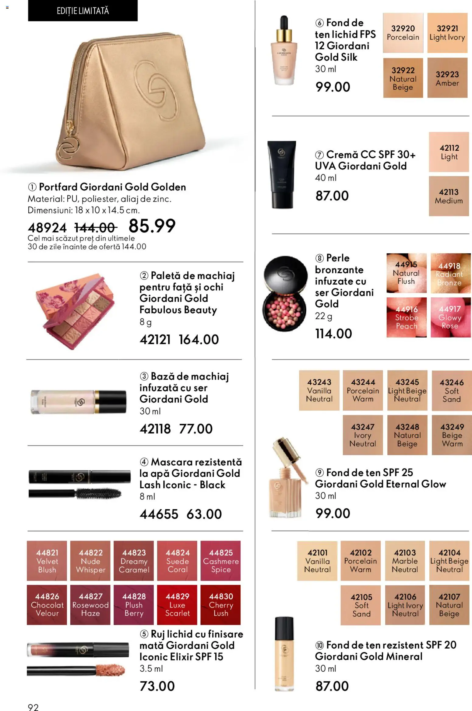 Noul catalog Oriflame – valabil de la 06.05.2026 | Pagină: 92 | Produse: Elixir, Portfard, Cremă, Apă