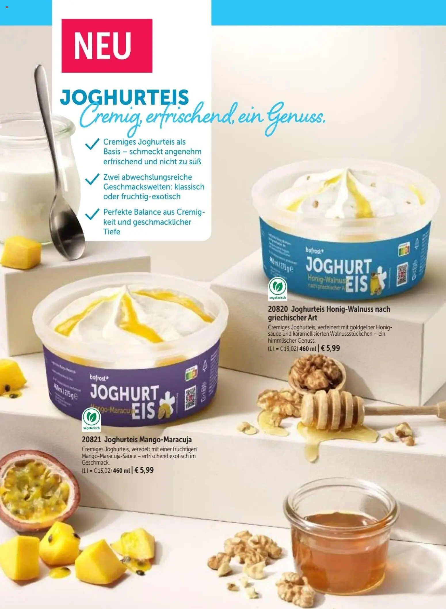 Bofrost Katalog – gültig ab 07.09.2026 | Seite: 20 | Produkte: Joghurt, Eis