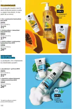 Ofertele Avon valabile de la 01.09.2026 | Pagină: 132 | Produse: Loțiune tonică, Demachiant, Aloe vera, Cremă