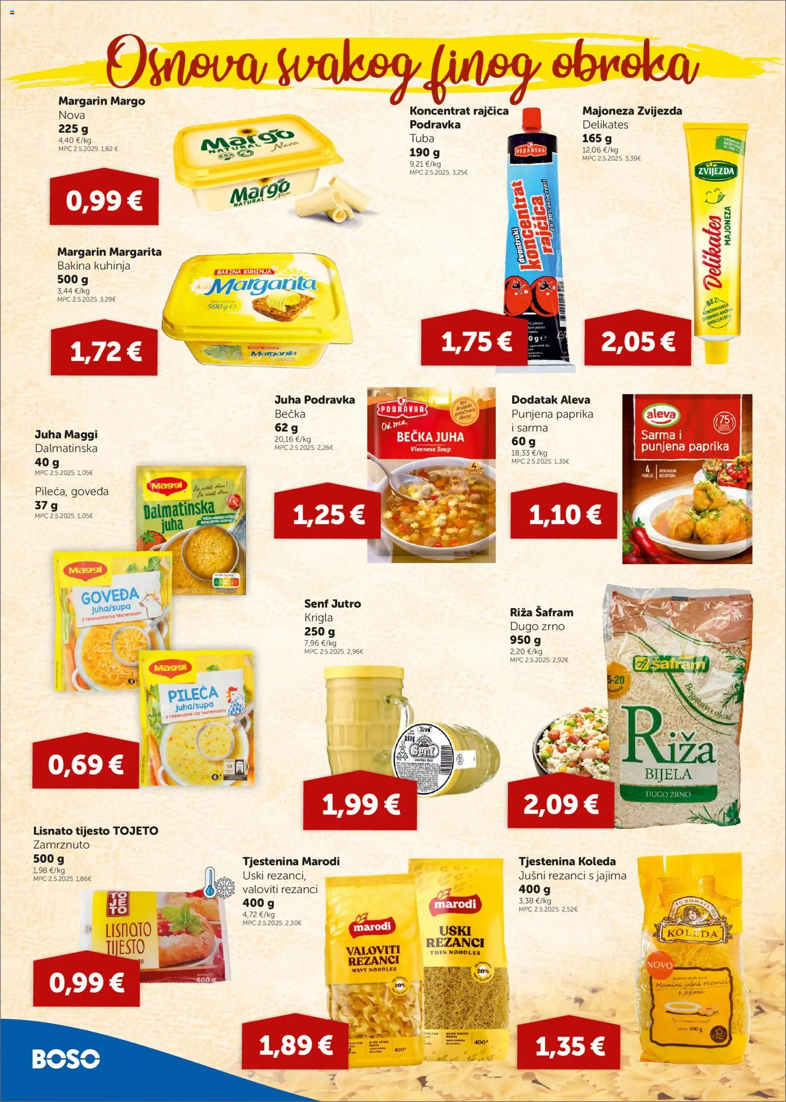 Boso katalog | vrijedi od 04.06.2026 | Stranica: 6 | Proizvodi: Margarin, Riža, Paprika, Tjestenina
